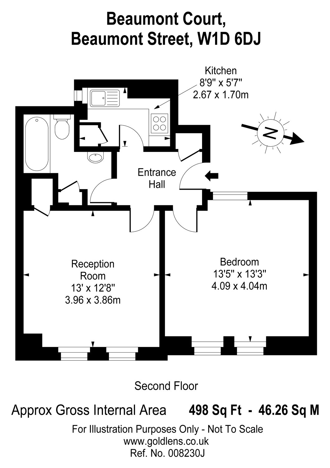 1 Bedrooms Flat to rent in Beaumont Court, 38-40 Beaumont Street, London W1G