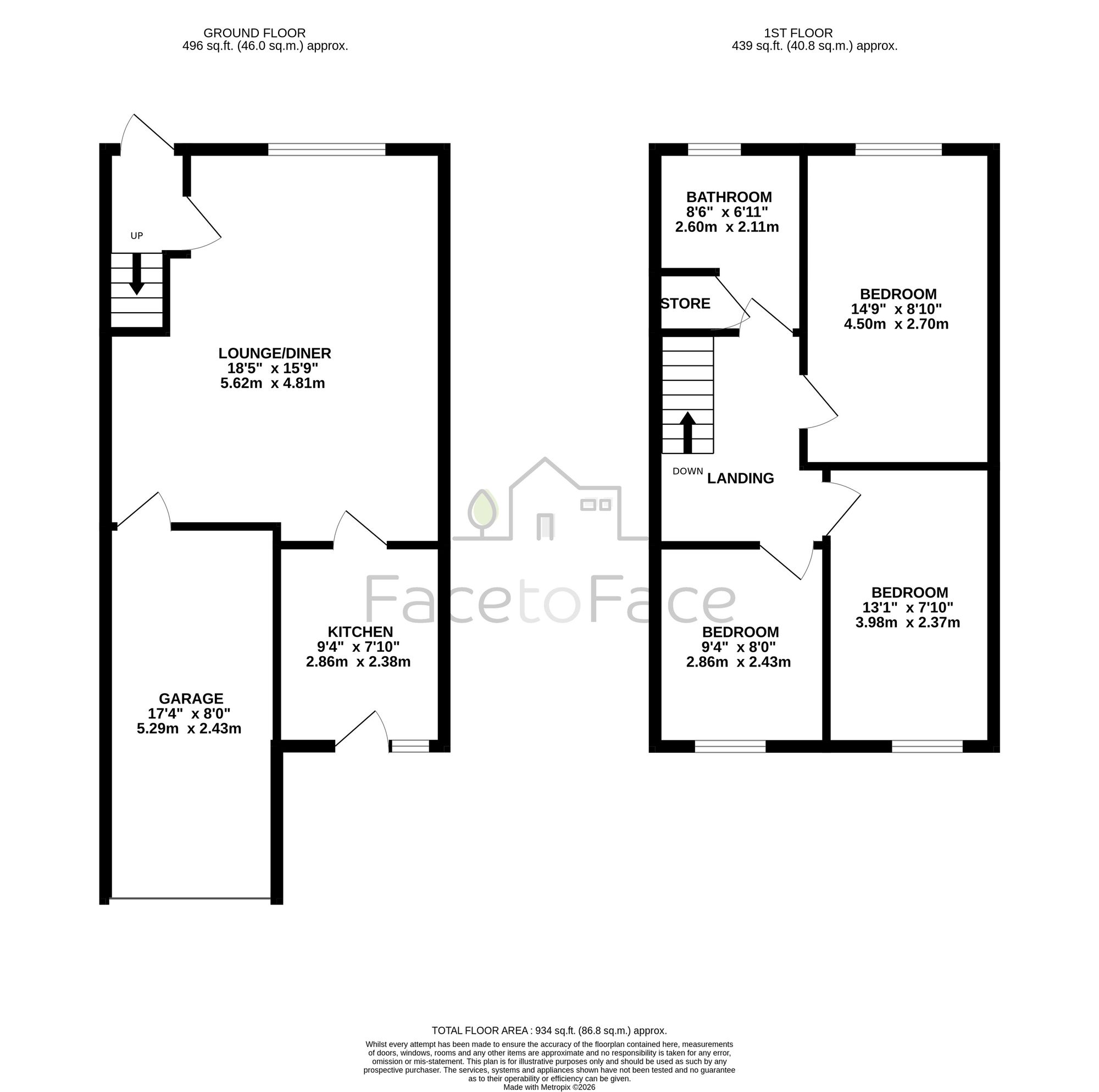 4 Caldicott Close, Todmorden floorplan