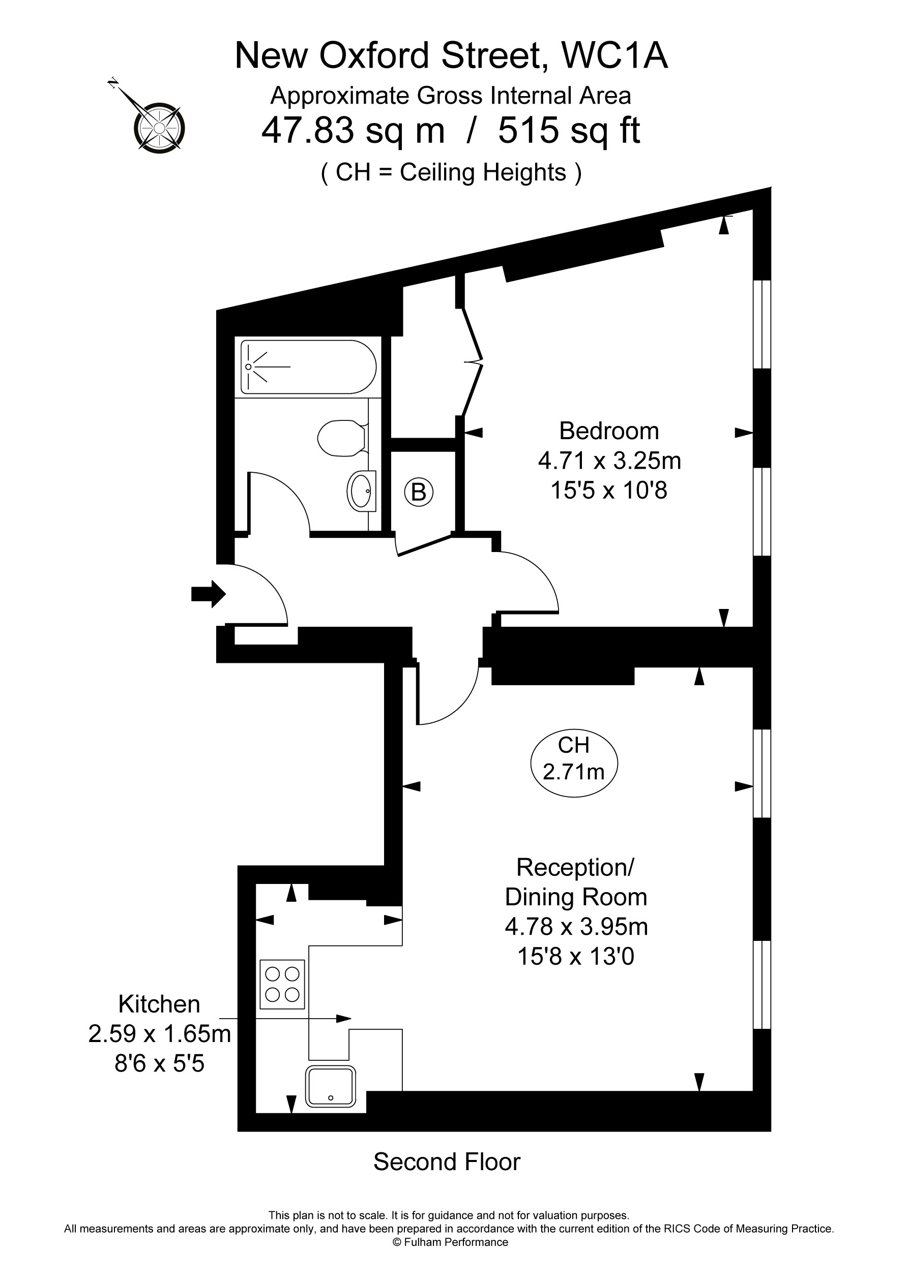 Flat 4,, 44-50 New Oxford Street, London floorplan