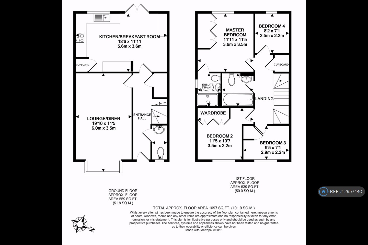 Langley Avenue, Worcester Park floorplan