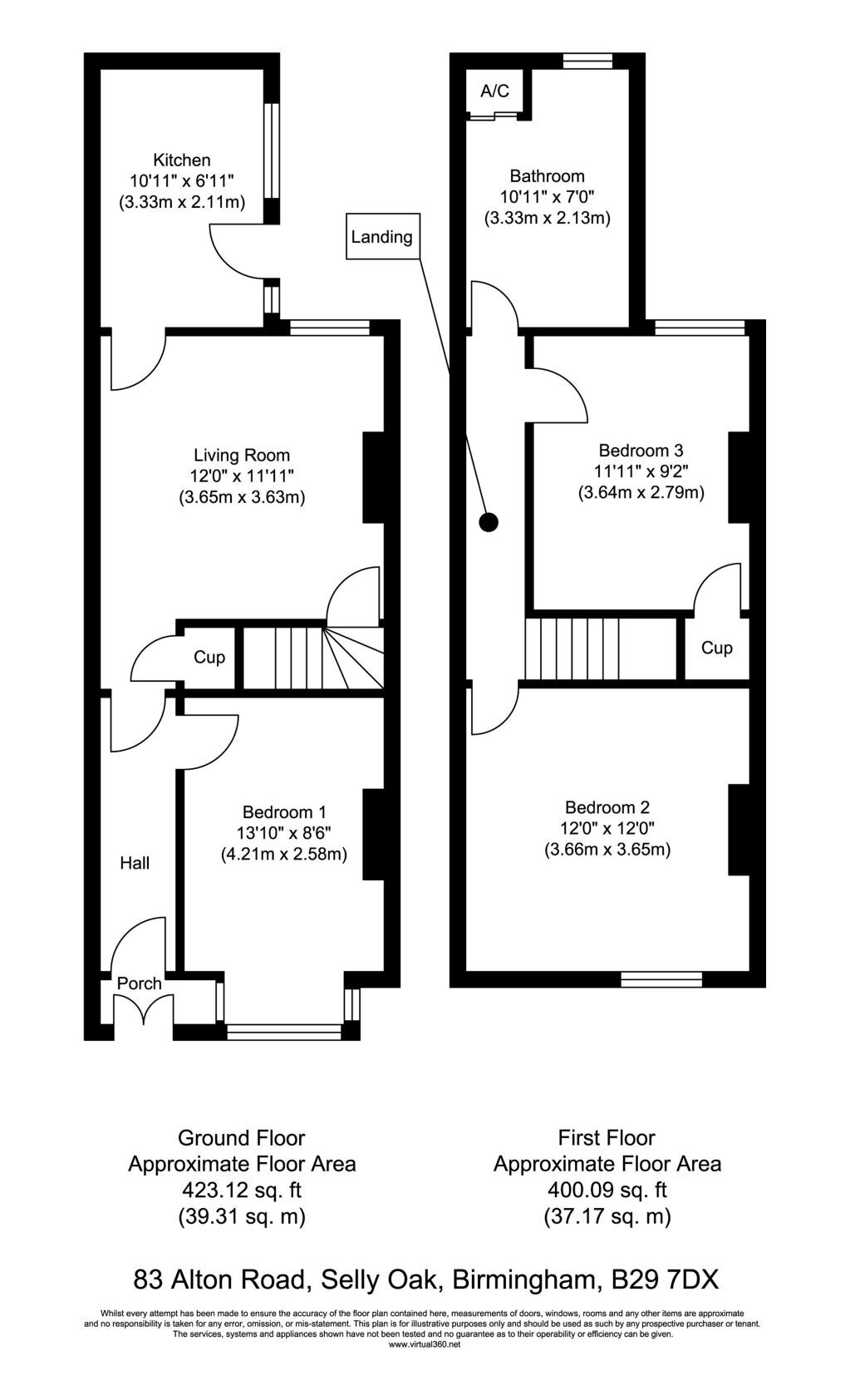 83, Alton Road, Birmingham floorplan
