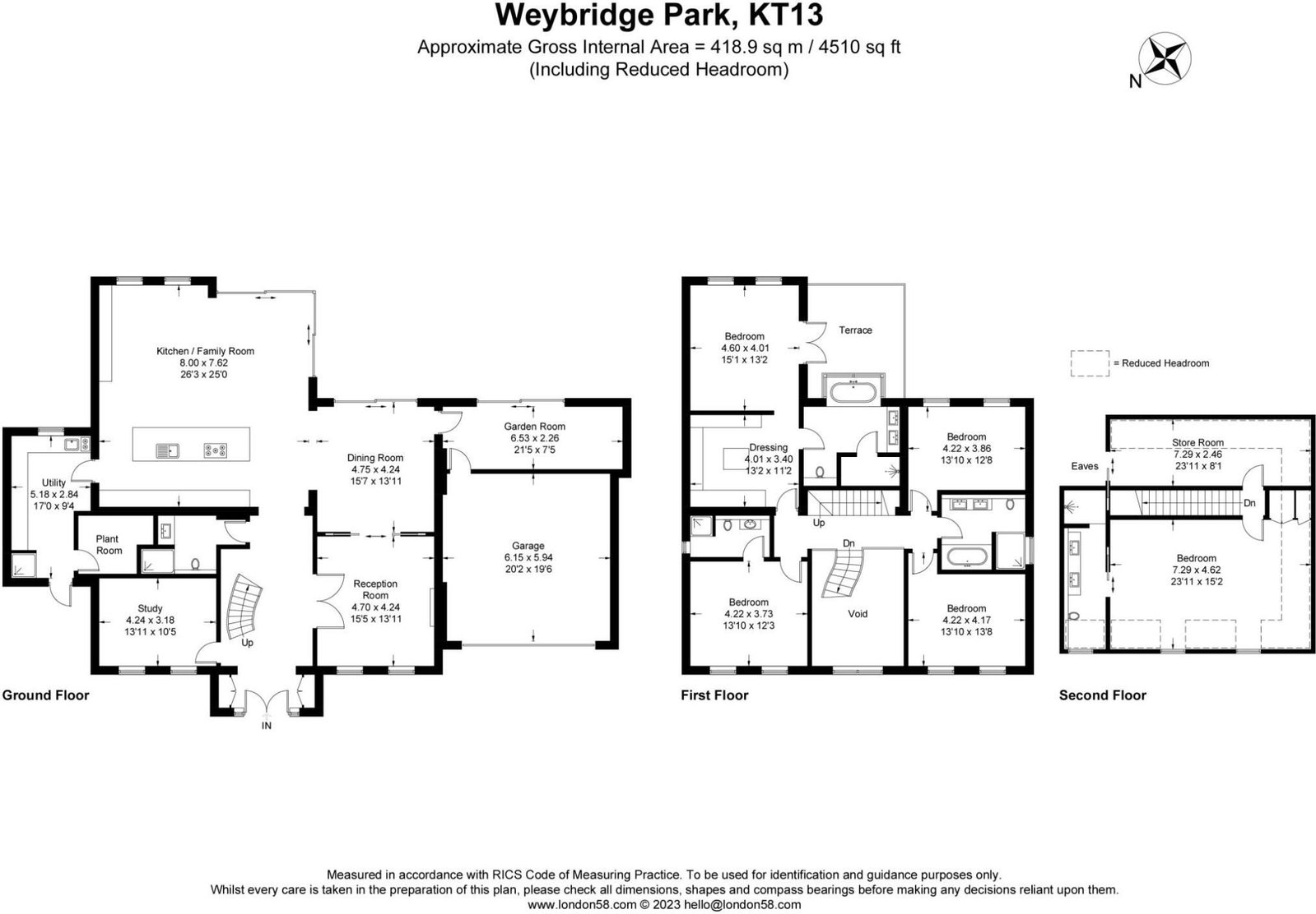 16, Weybridge Park, Weybridge floorplan