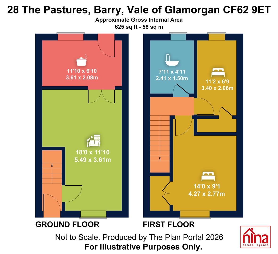 28, The Pastures, Barry floorplan