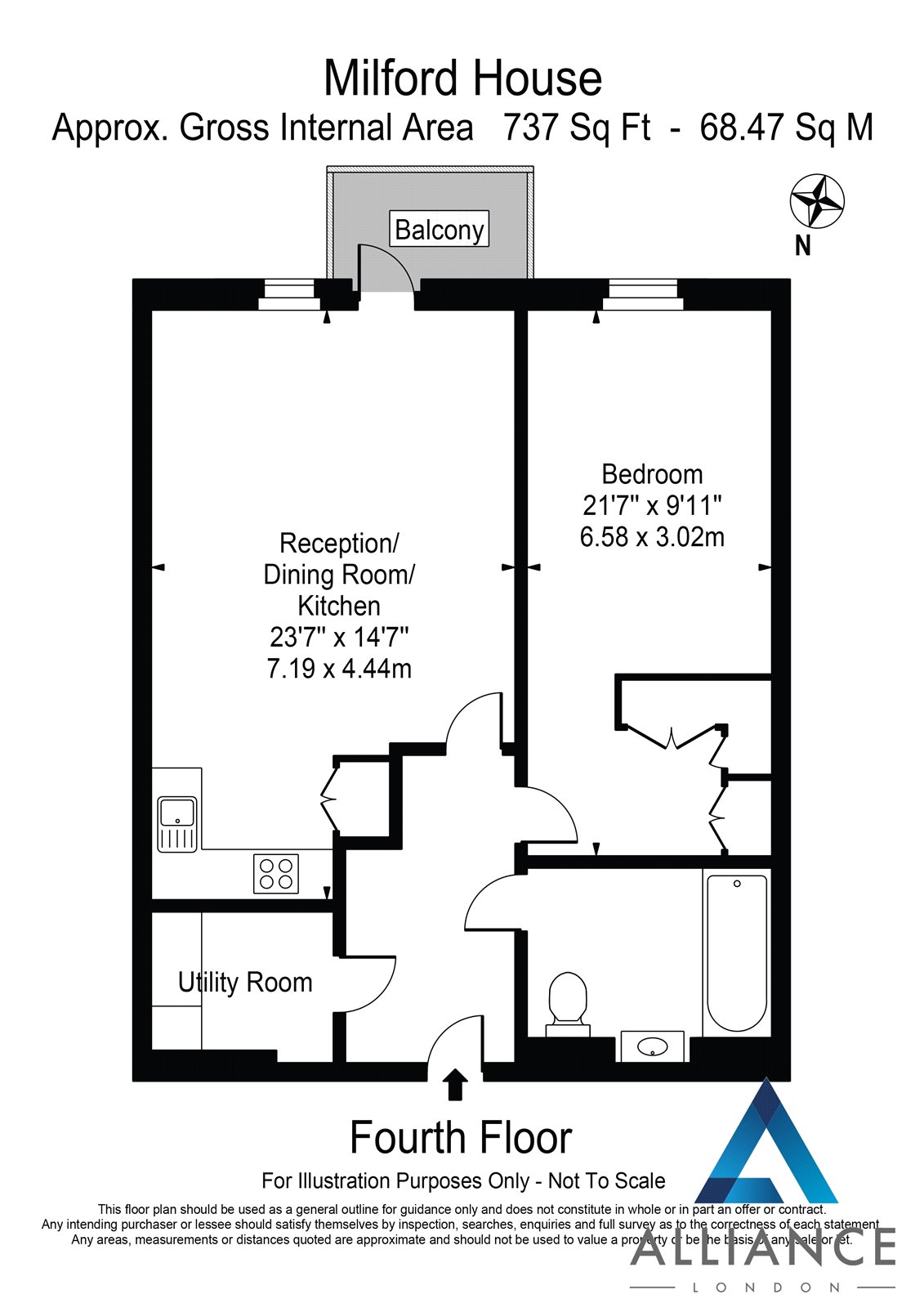 173 Milford House, 190, Strand, London floorplan