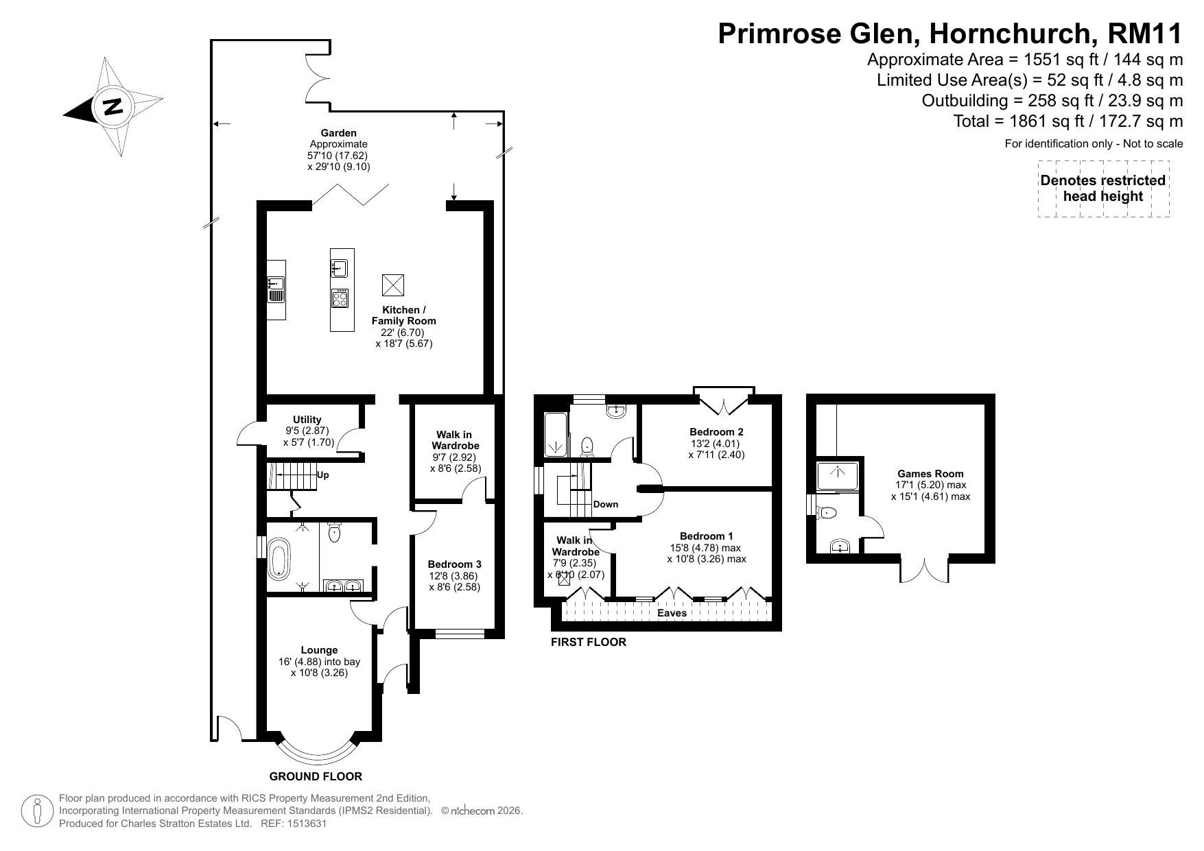 37 Primrose Glen, Hornchurch floorplan