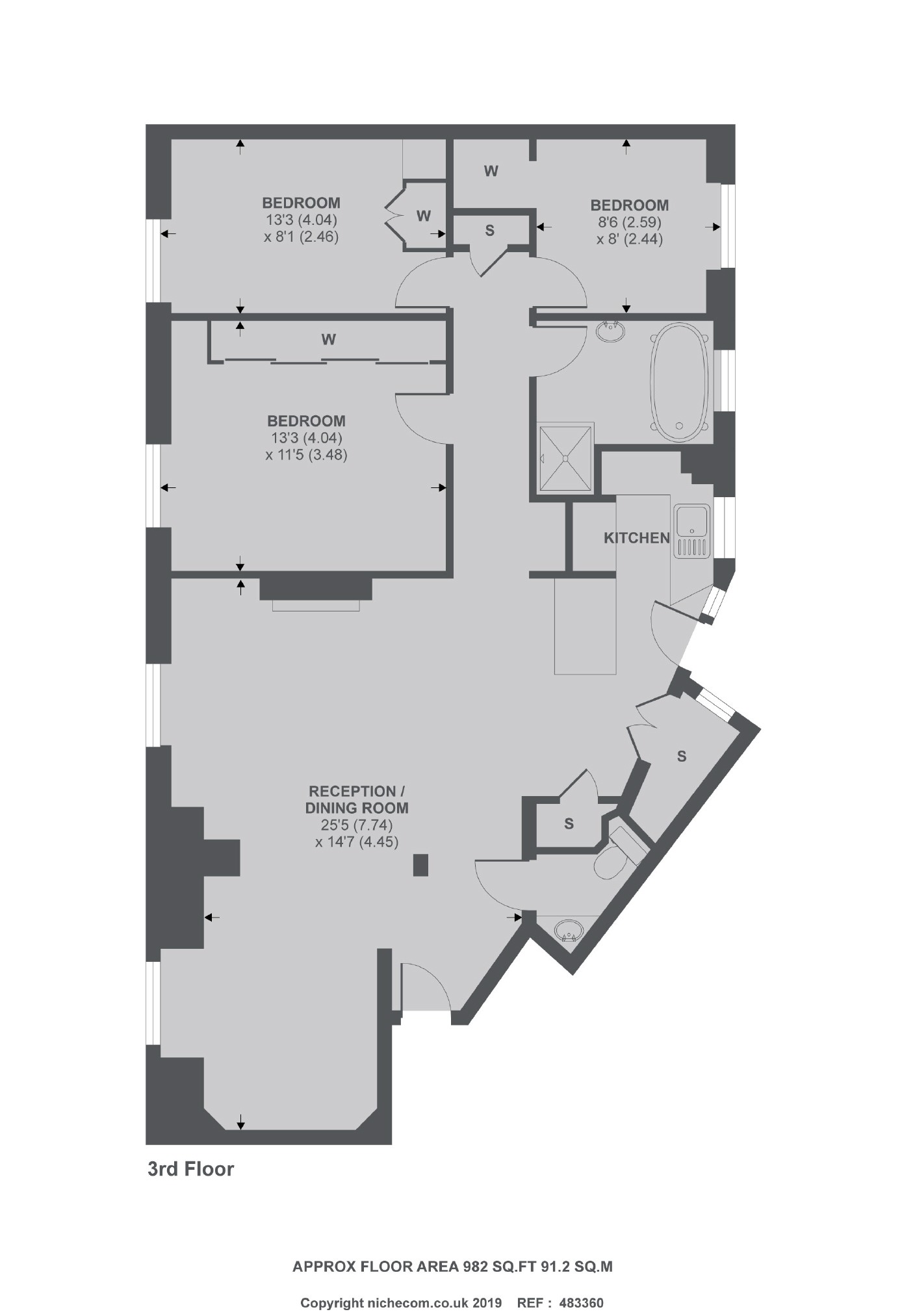 3 Bedrooms Flat to rent in Frognal Lane, London NW3