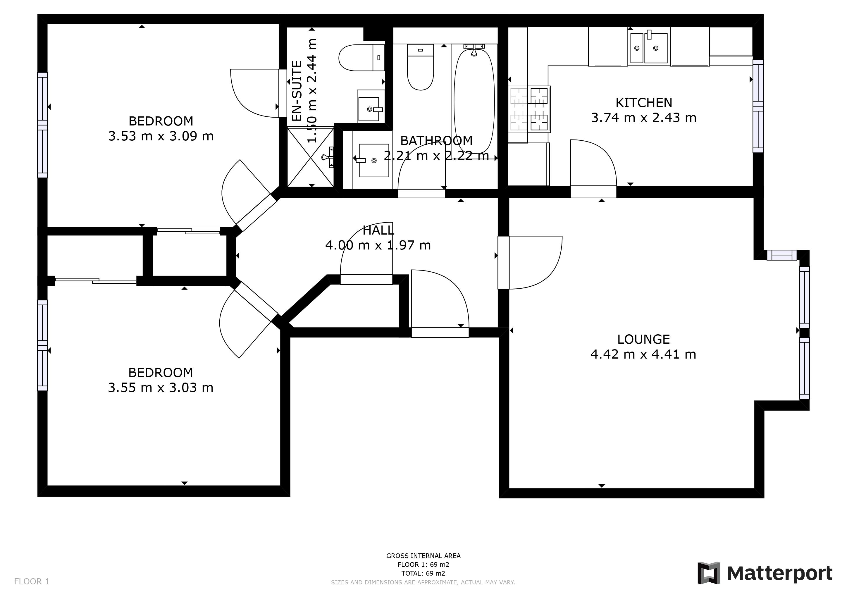 Haymarket Crescent, Eliburn, Livingston EH54, 2 bedroom flat for sale