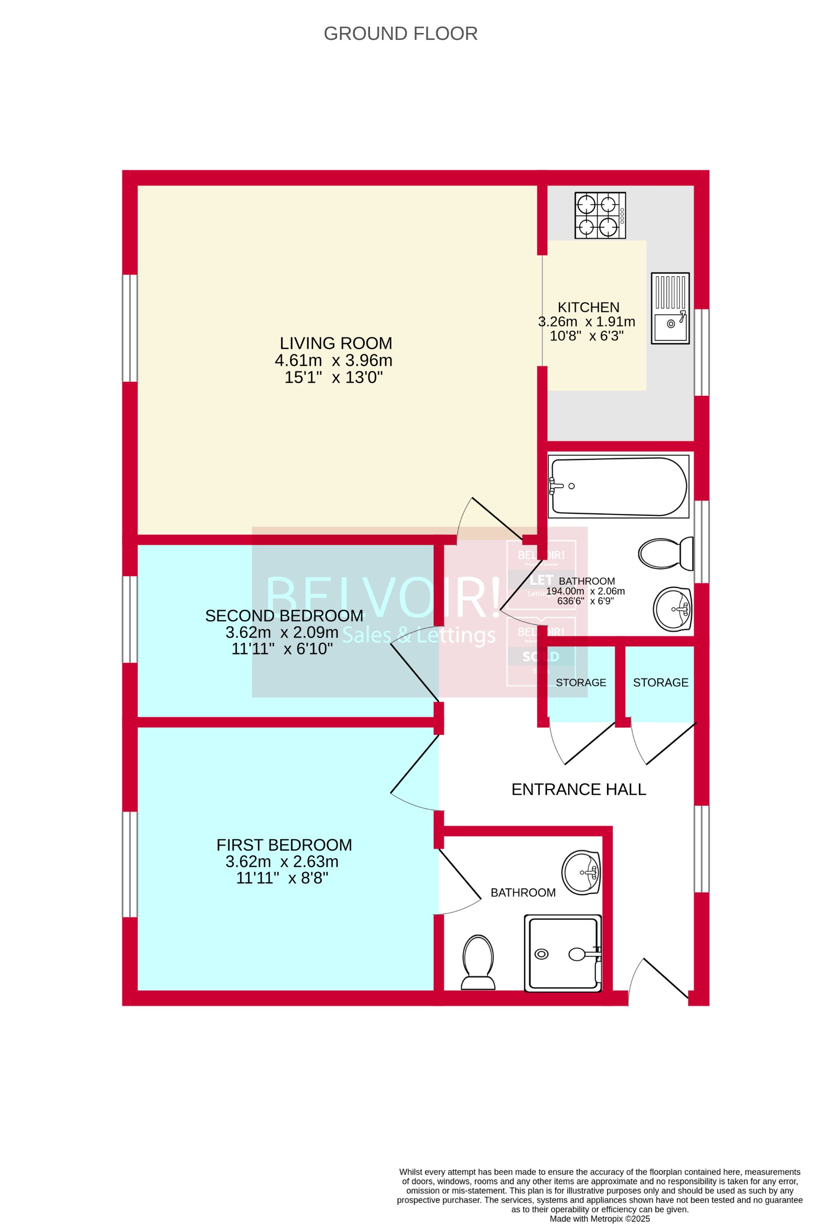 82, Merton Way, Walsall floorplan