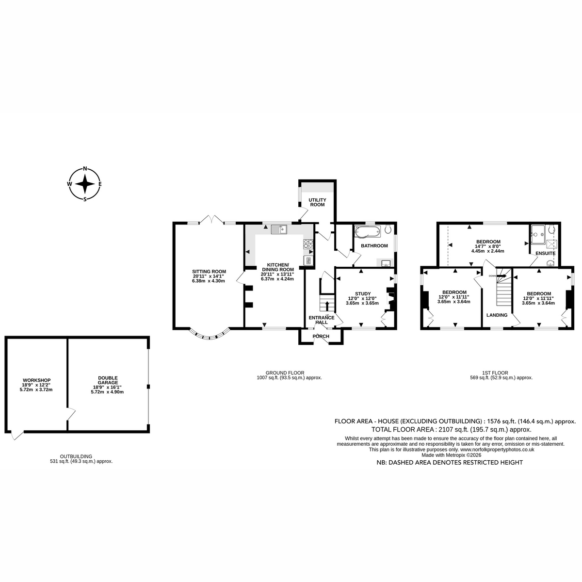 Hall Farm, Overwood Lane, Forncett St. Peter floorplan