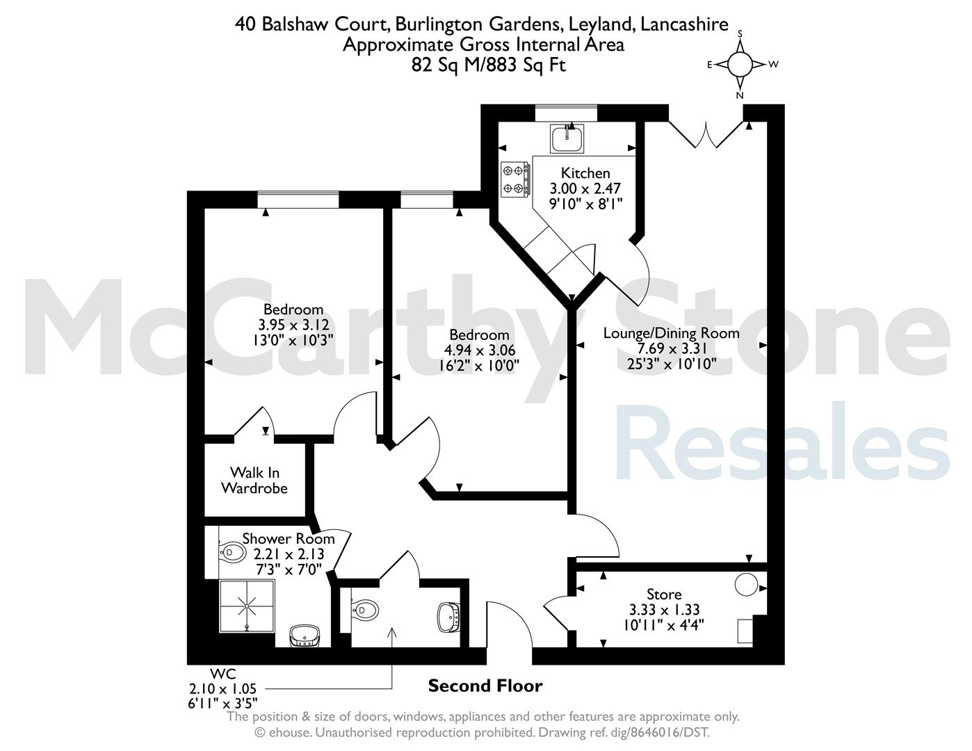 40 Balshaw Court, Burlington Gardens, Leyland floorplan