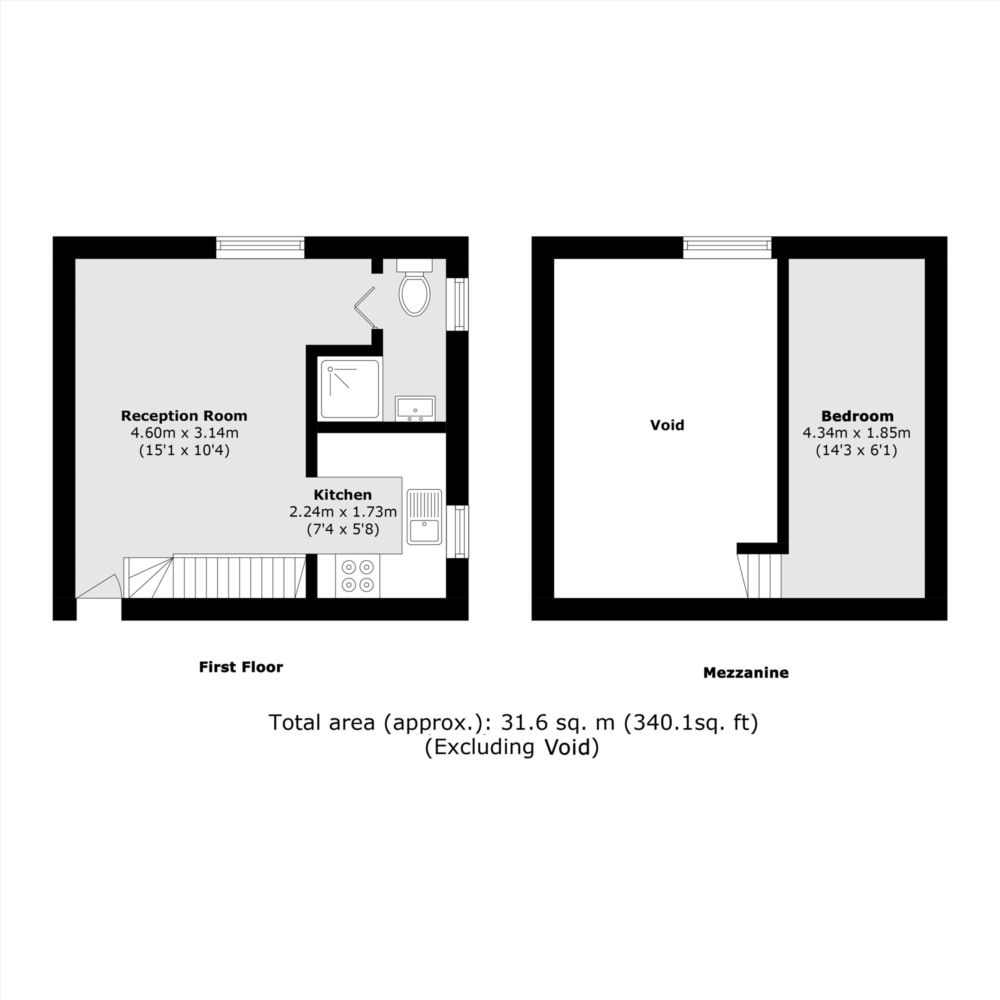 Flat G, 1, Rosslyn Road, East Twickenham floorplan