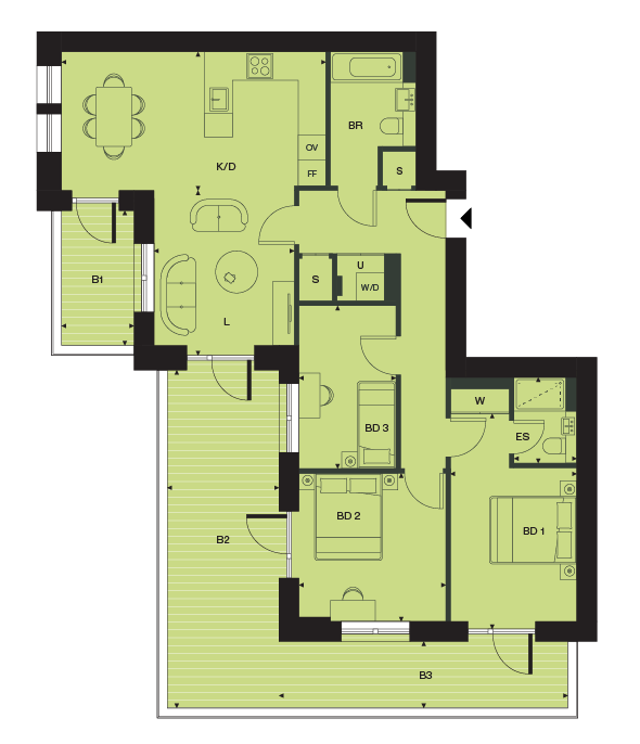 d288a9fd-474d-f111-bec6-7c1e5209bdedB, Southmere, Thamesmead, Bexley floorplan