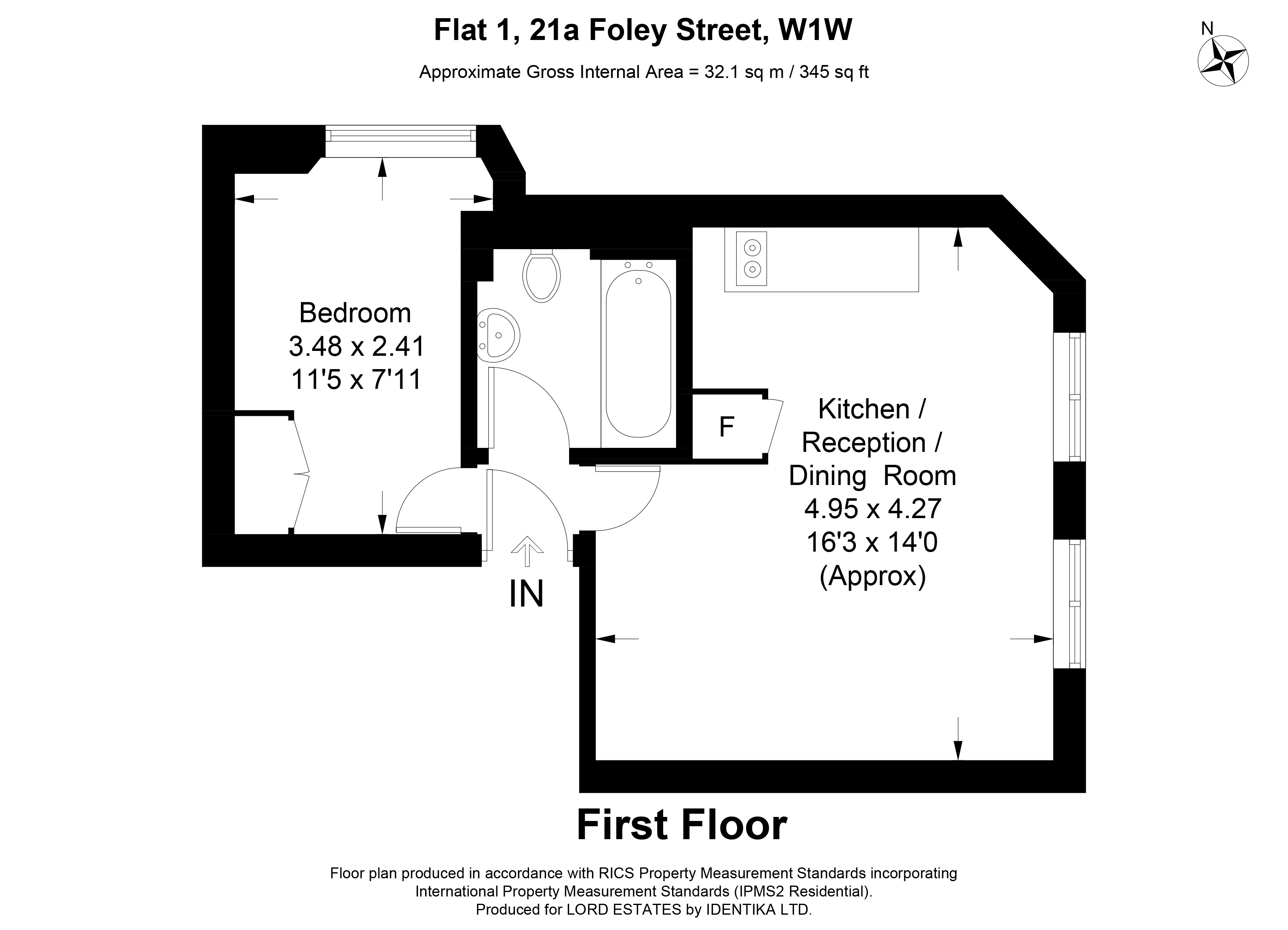 21a, Foley Street, London floorplan