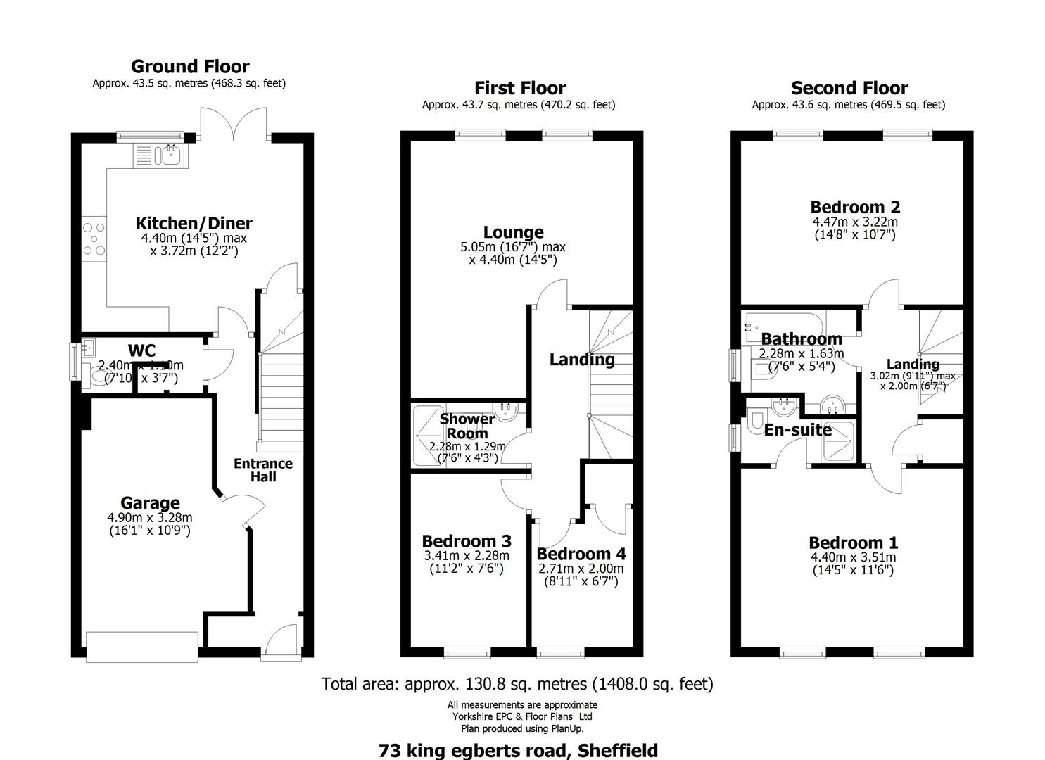 73, King Ecgbert Road, Sheffield floorplan