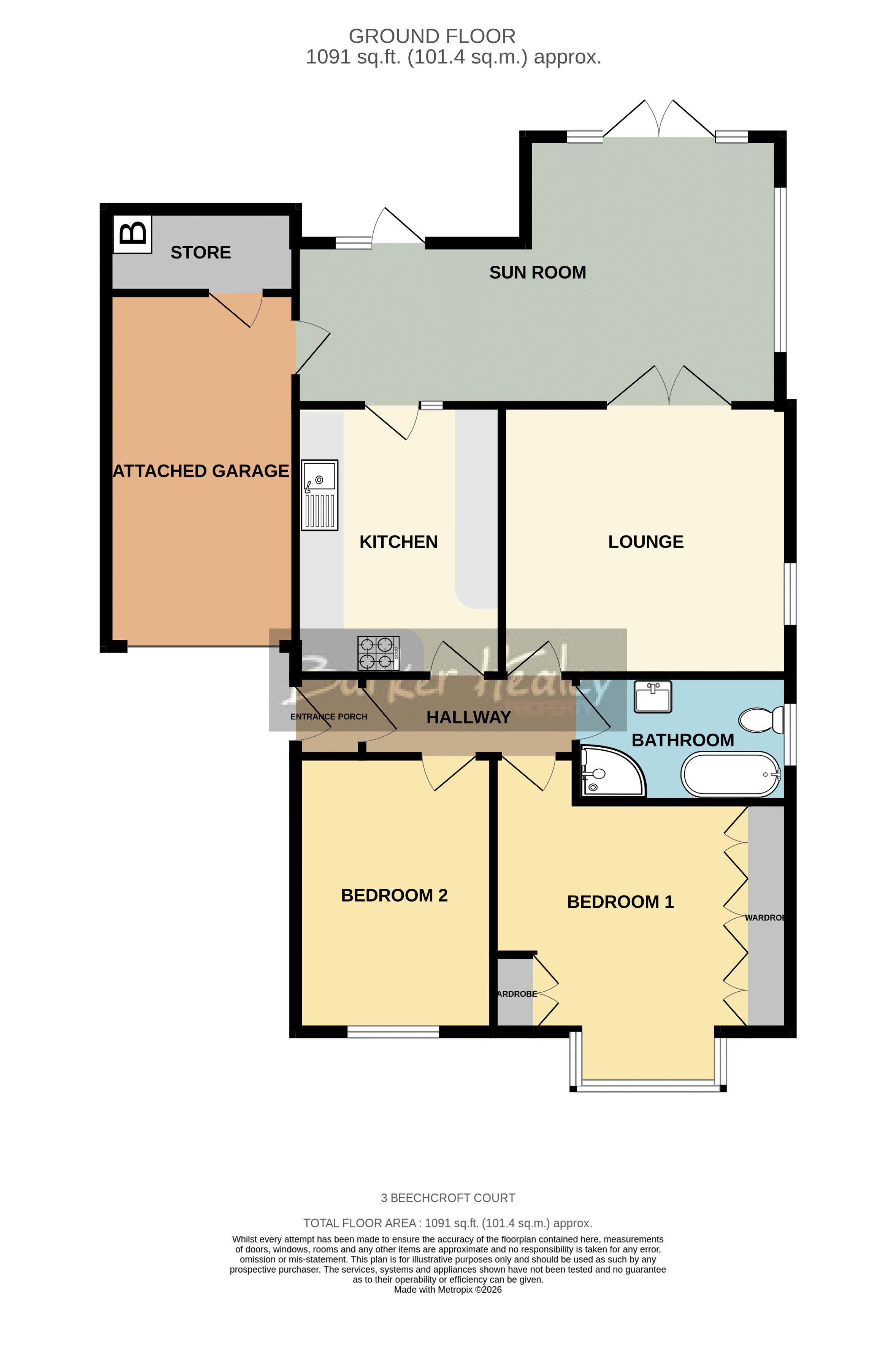 3, Beechcroft Court, Newport floorplan