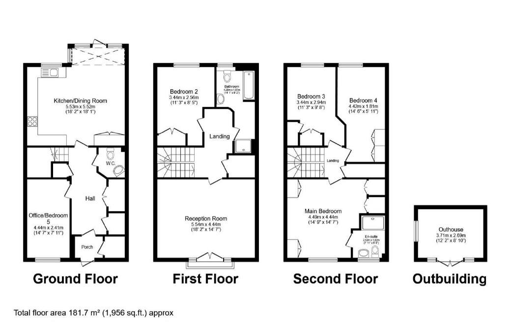 166 De Havilland Road, London floorplan
