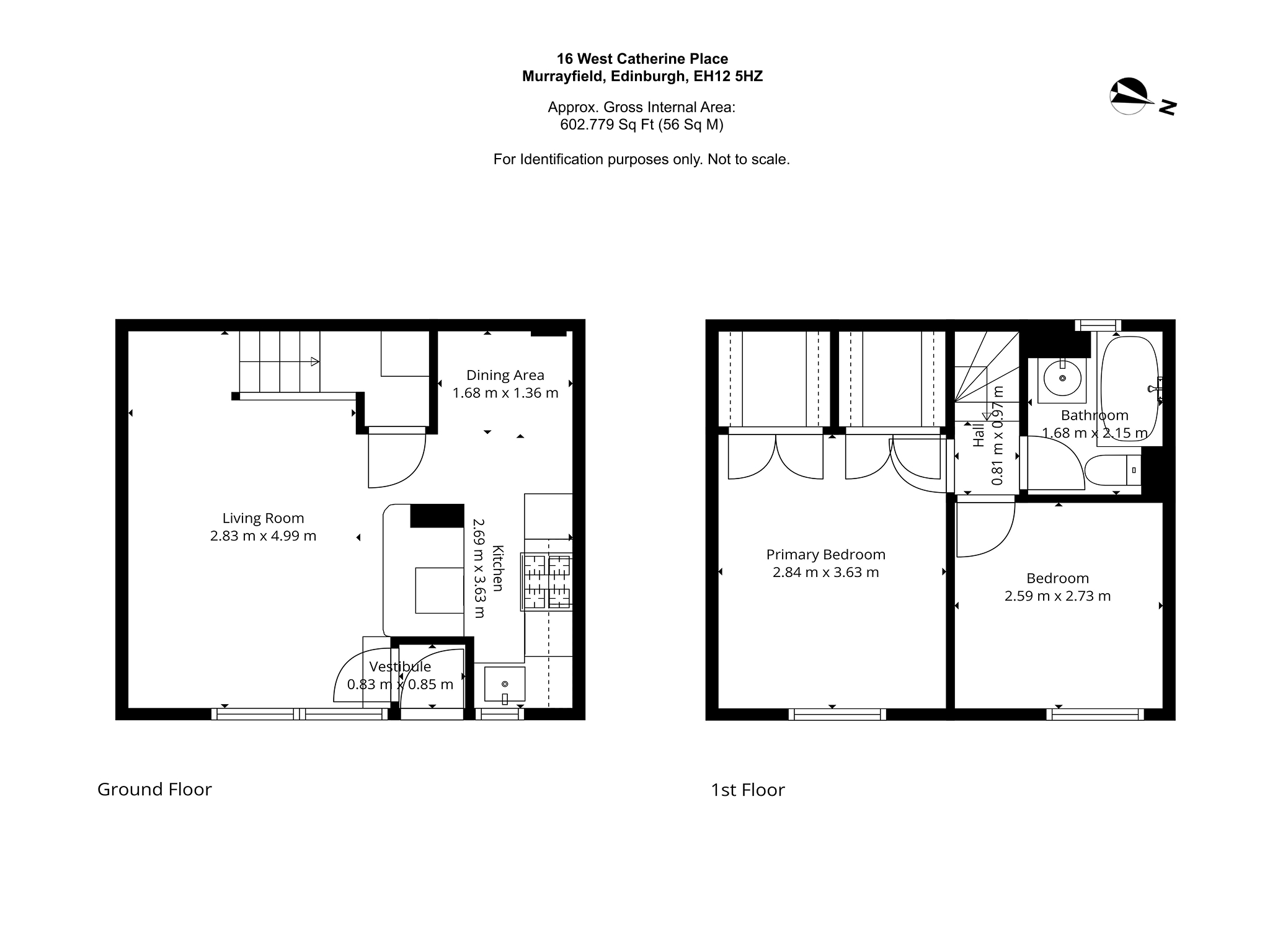 16, West Catherine Place, Edinburgh floorplan