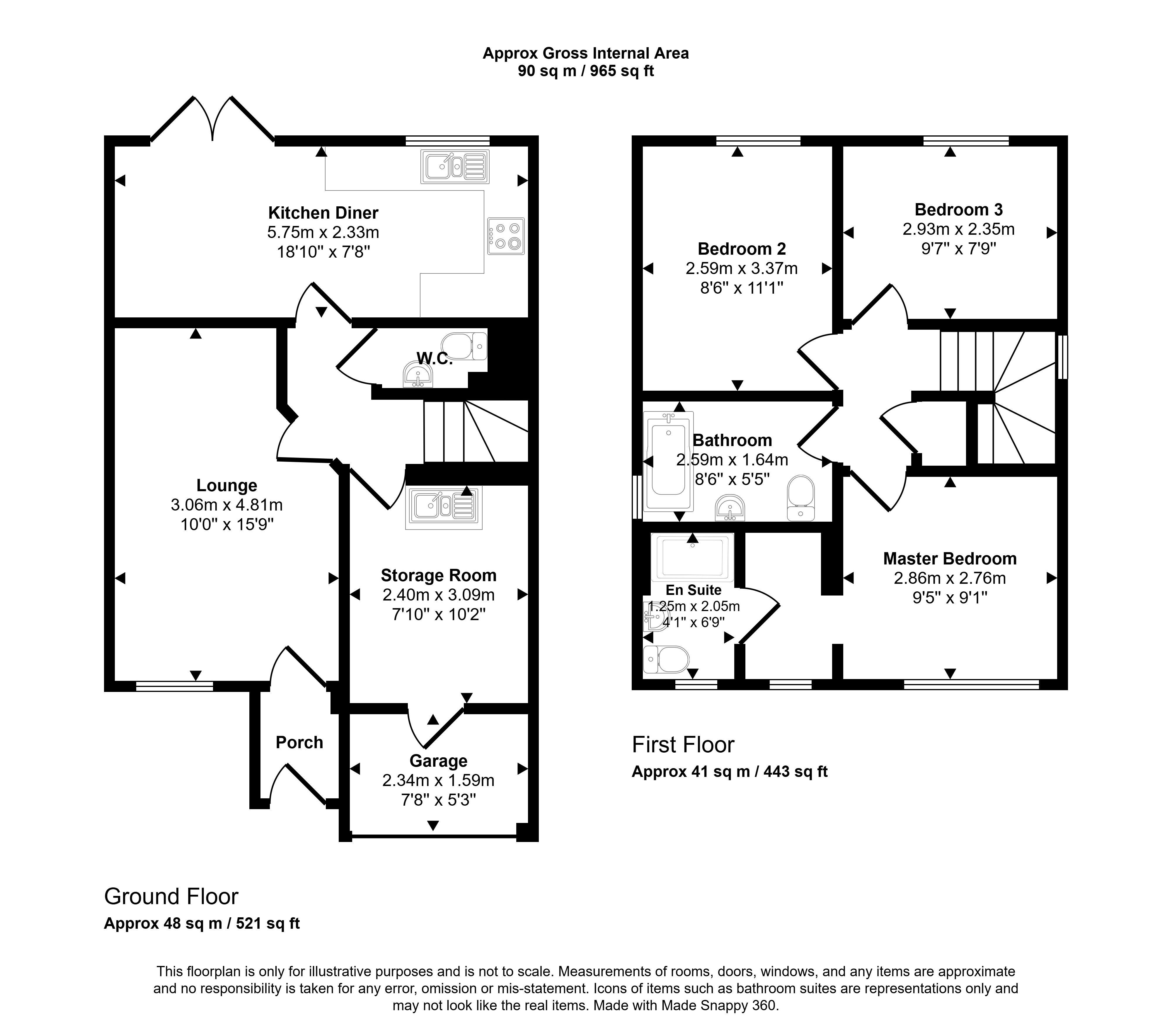 3, Saxilby Close, Cramlington floorplan
