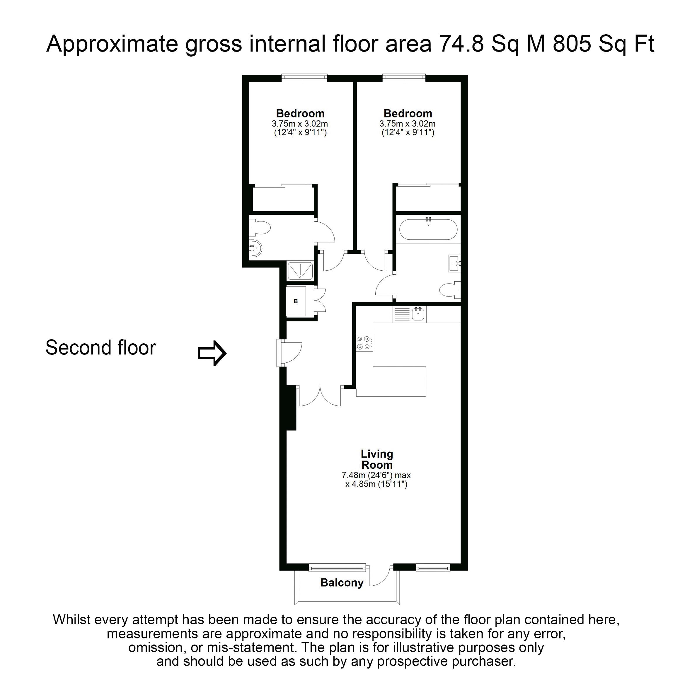 2 Bedrooms Flat for sale in Queens Road, Hersham, Walton-On-Thames KT12