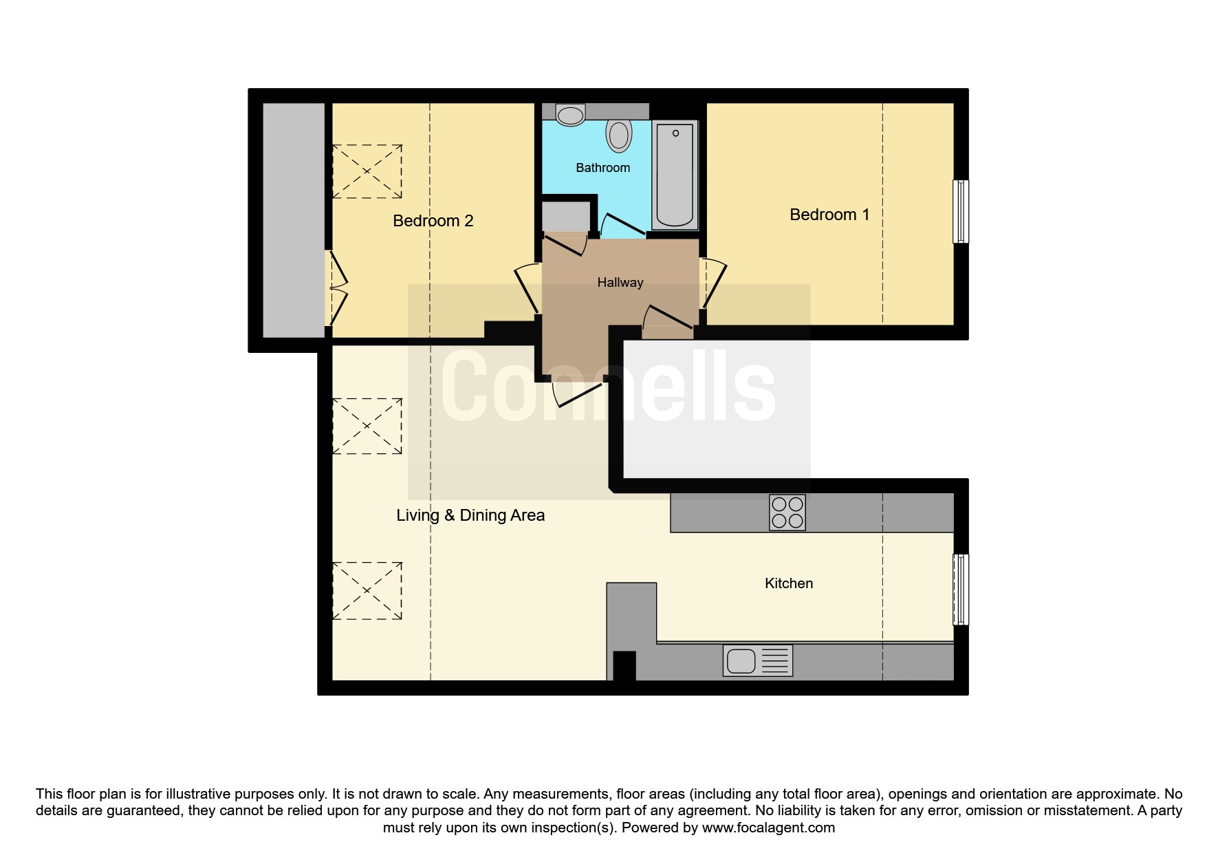 Flat 4, 42-44, Victoria Road, Redhill floorplan