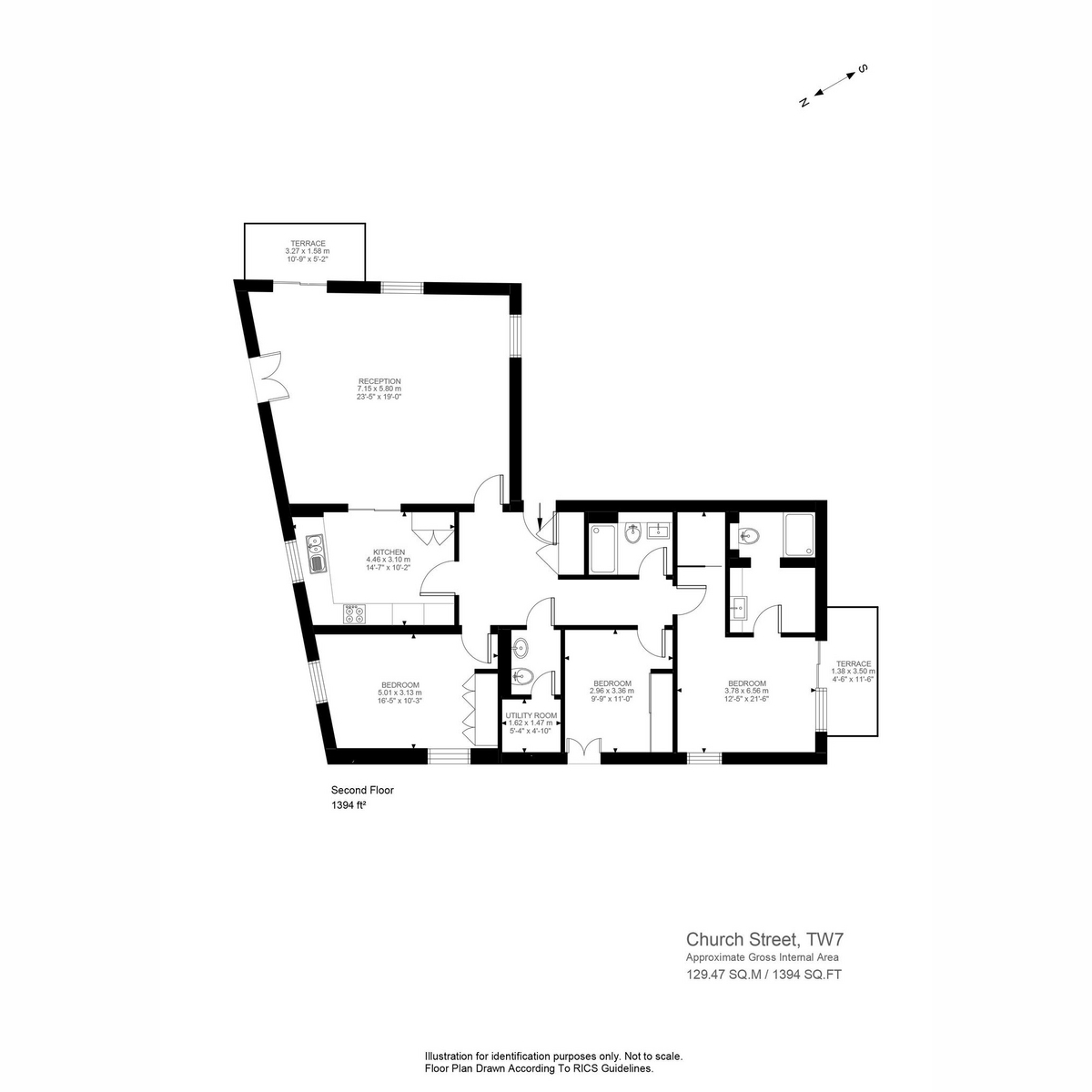 Flat Flat 4, 20, Church Street, Isleworth floorplan