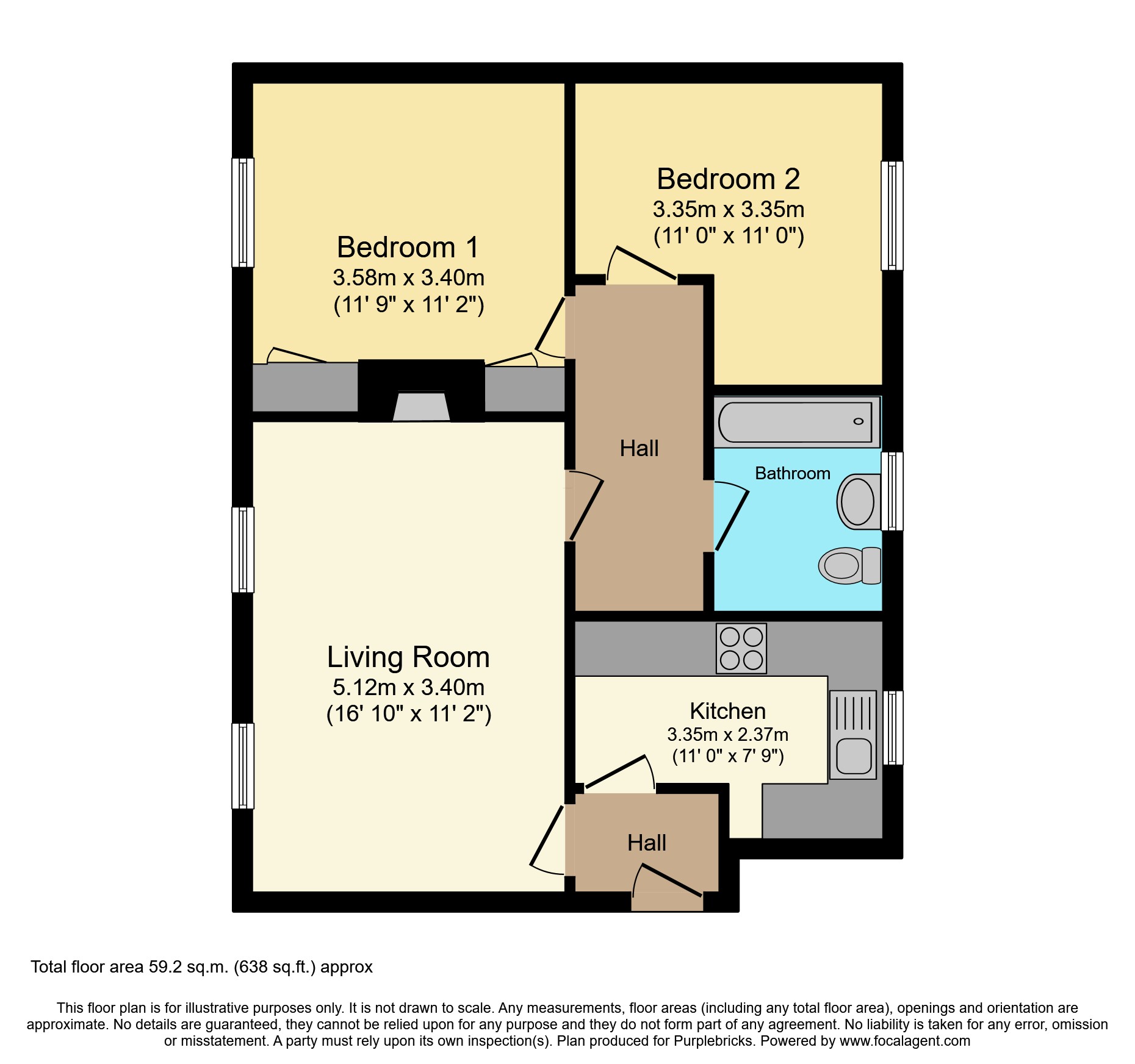 121, Priory Road, Oxford floorplan