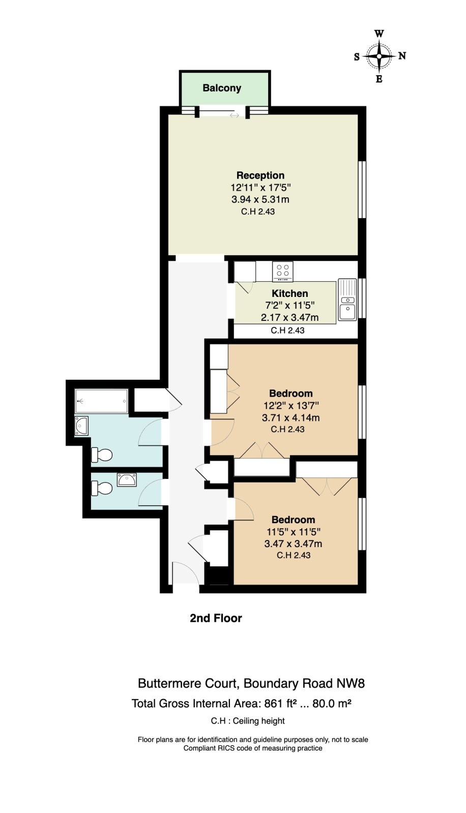 14, Buttermere Court, London floorplan