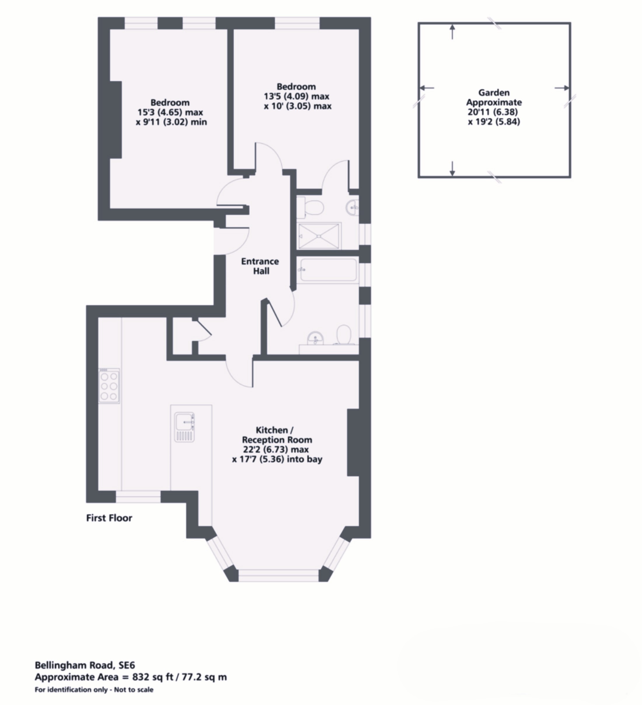 First Floor Flat, 12, Bellingham Road, LONDON floorplan