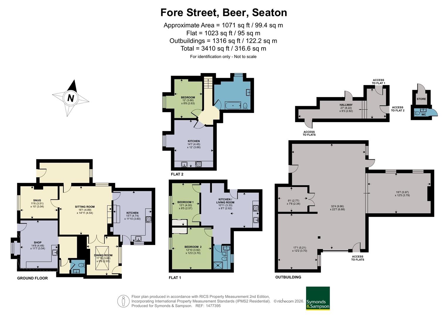 Marine Cottage, Fore Street, Seaton floorplan