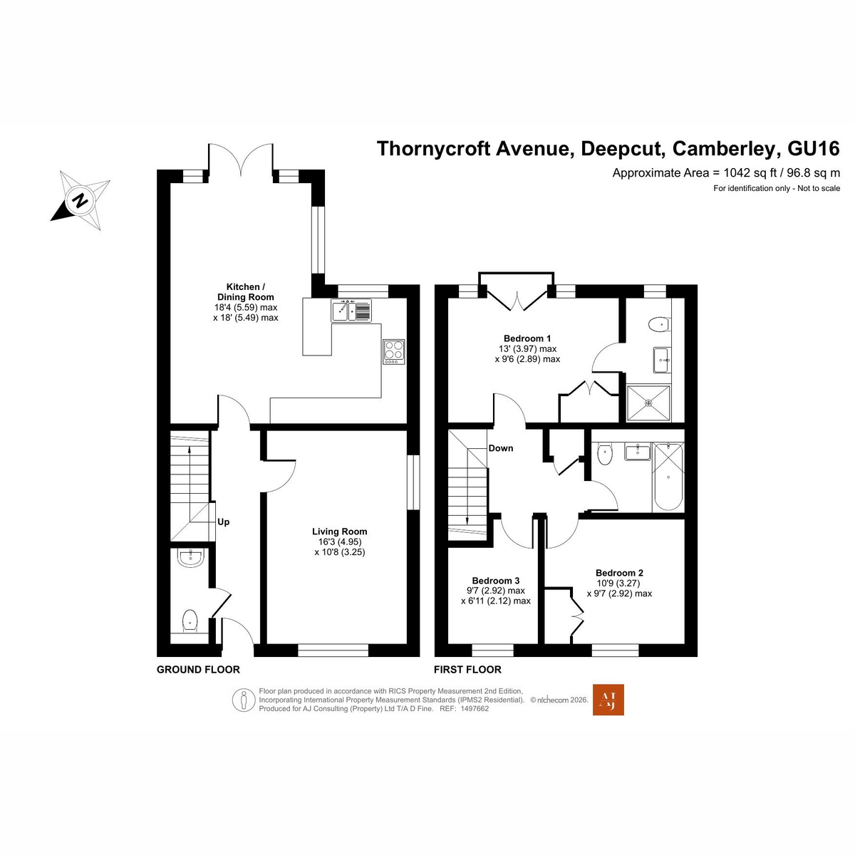 23, Thornycroft Avenue, Camberley floorplan