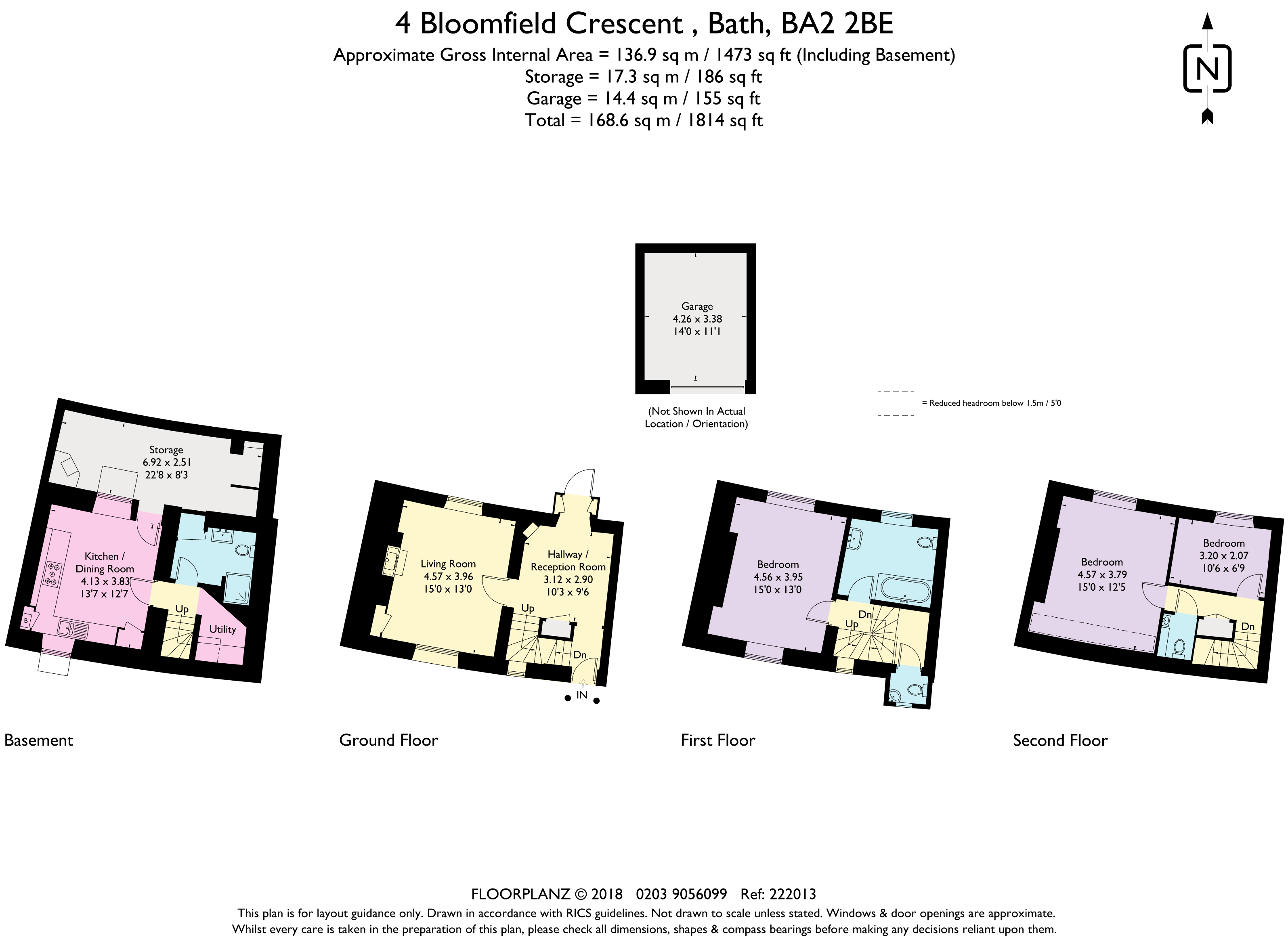 3 Bedrooms Terraced house to rent in Bloomfield Crescent, Bath BA2