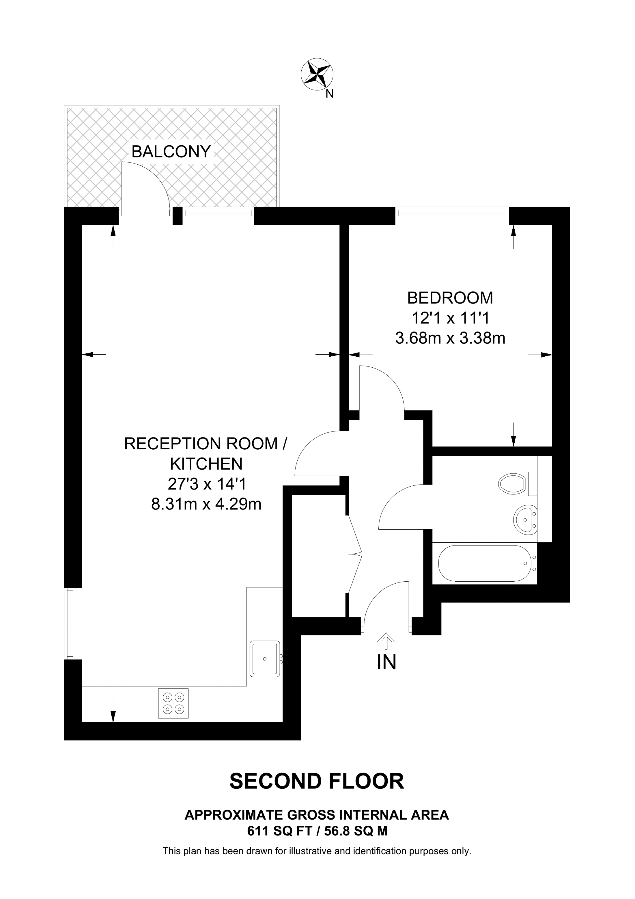 Bevis House, Thamesmead floorplan