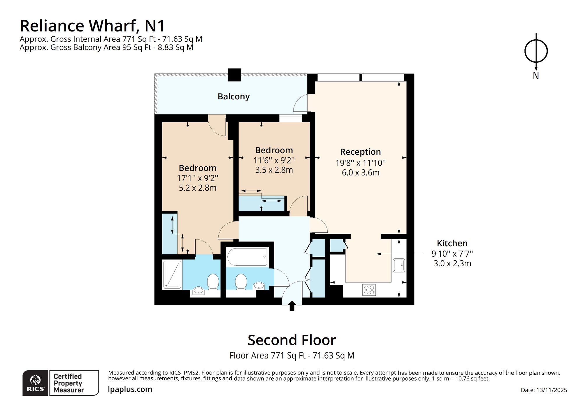 Flat 67, Reliance Wharf Hertford Road, London floorplan