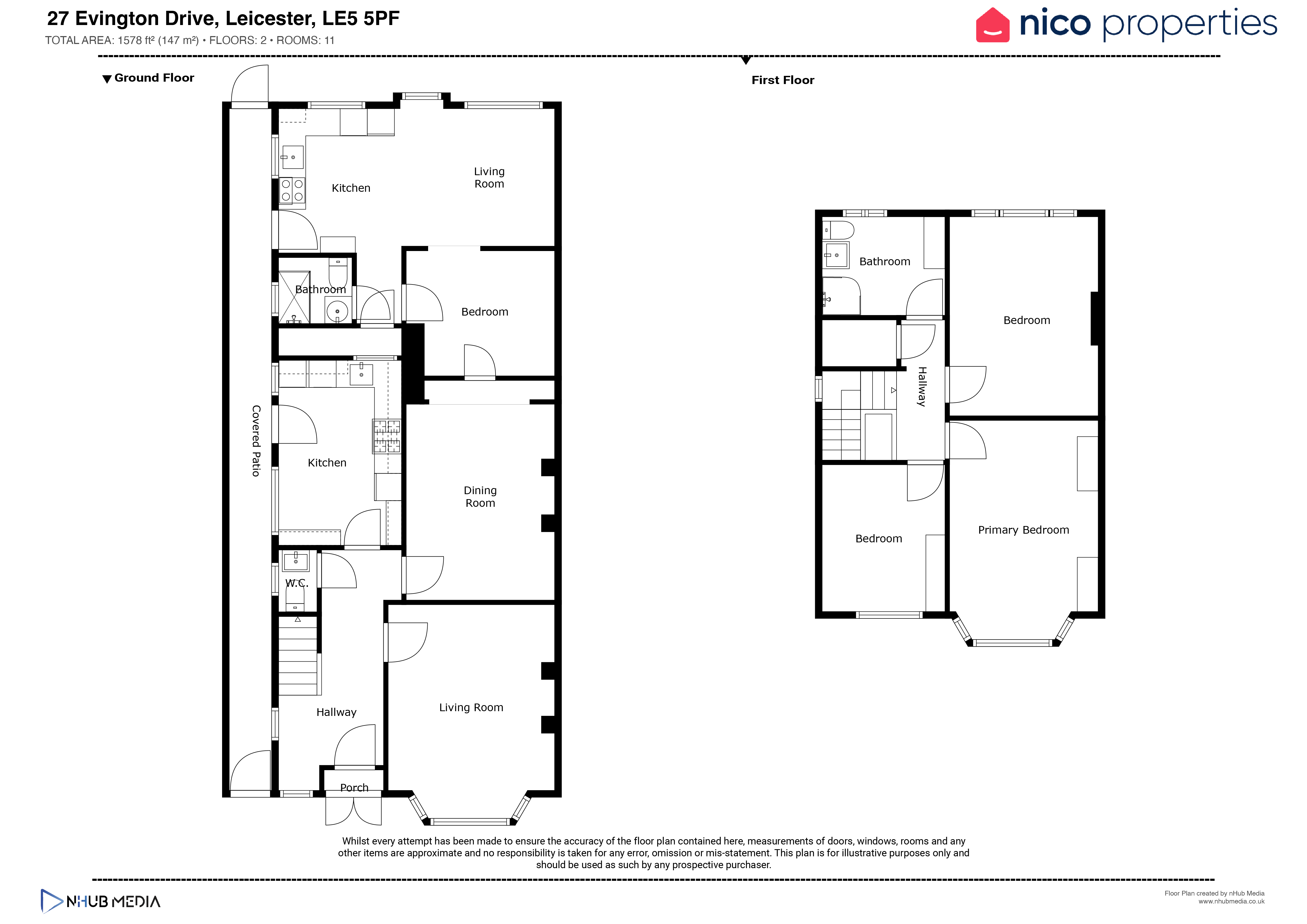 27, Evington Drive, Leicester floorplan