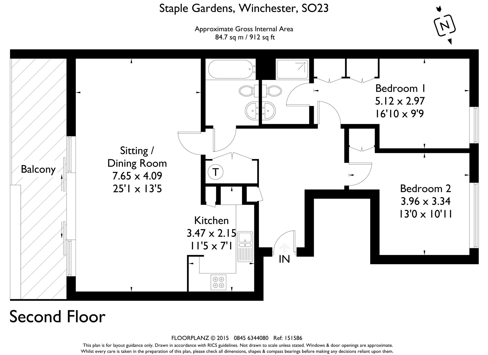 55 Belgarum Place Staple Gardens, Winchester floorplan
