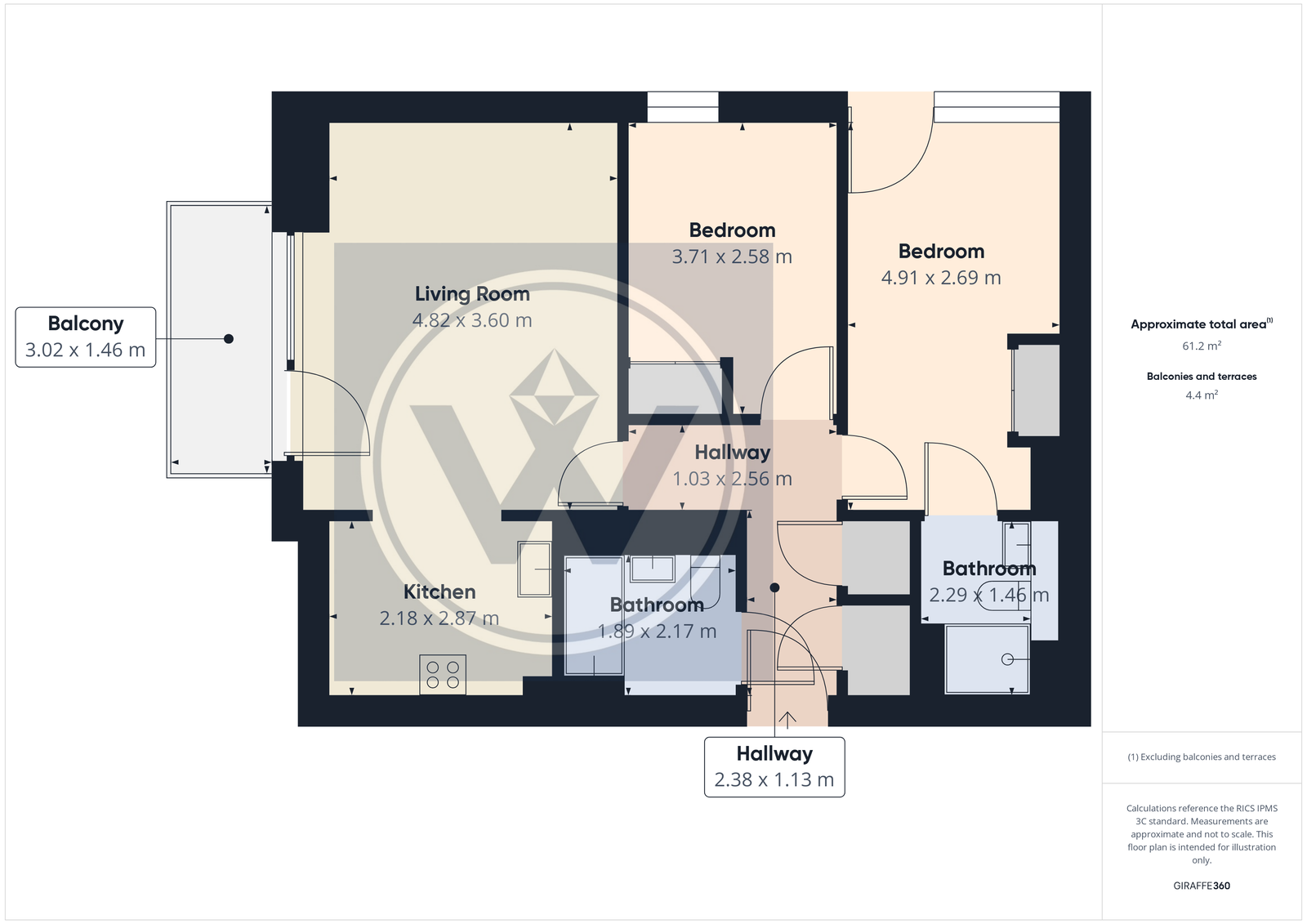Cardinal Building,Flat 703, Station Approach, Hayes floorplan