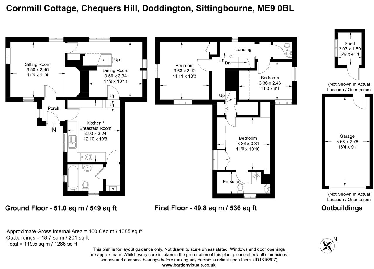 Cornmill Cottage, Doddington floorplan