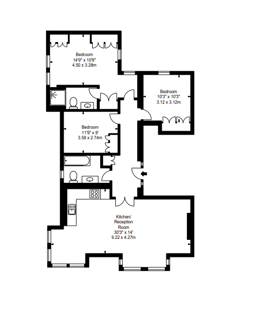 3 Bedrooms Flat to rent in King Street, London W6