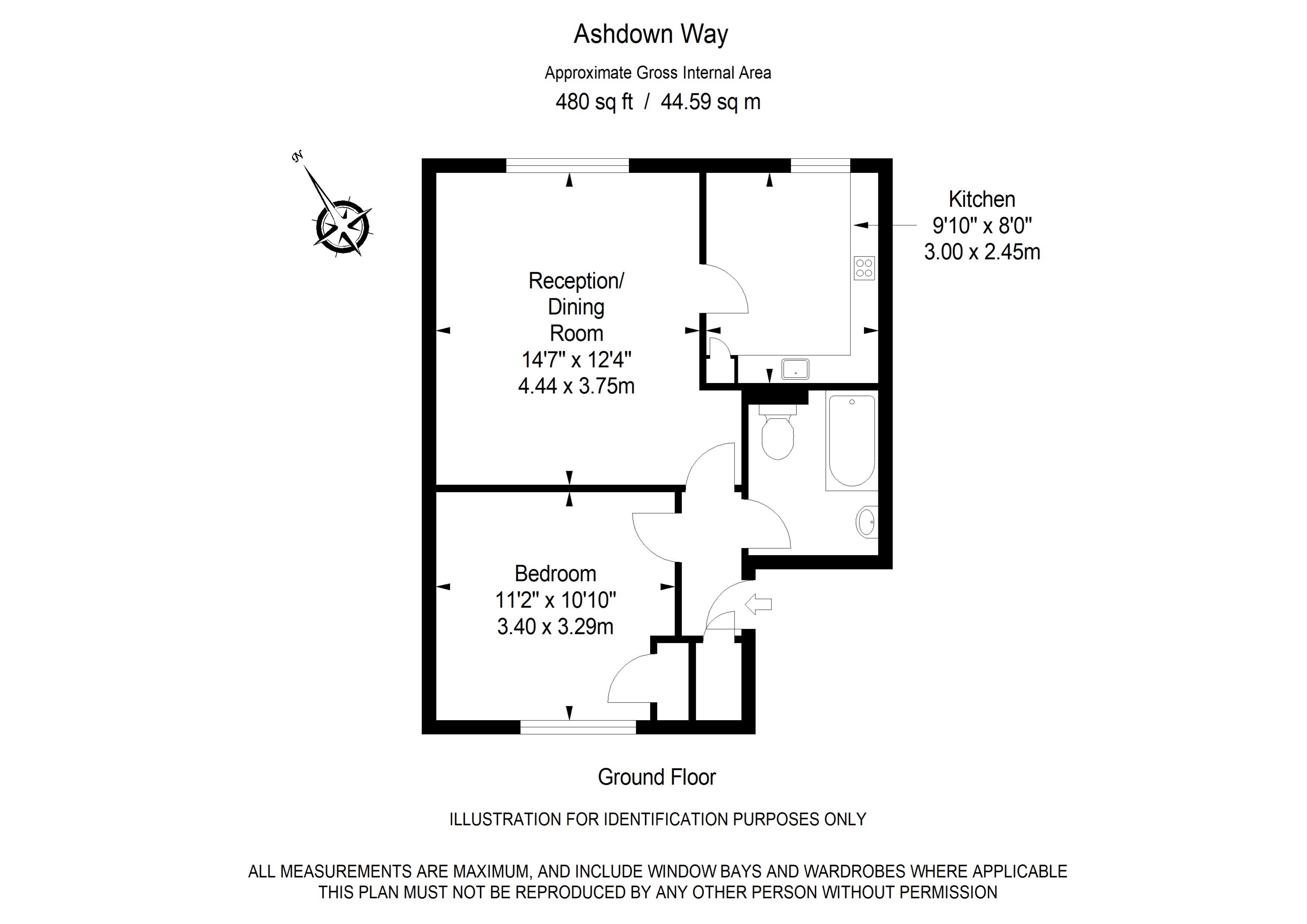 59, Ashdown Way, London floorplan