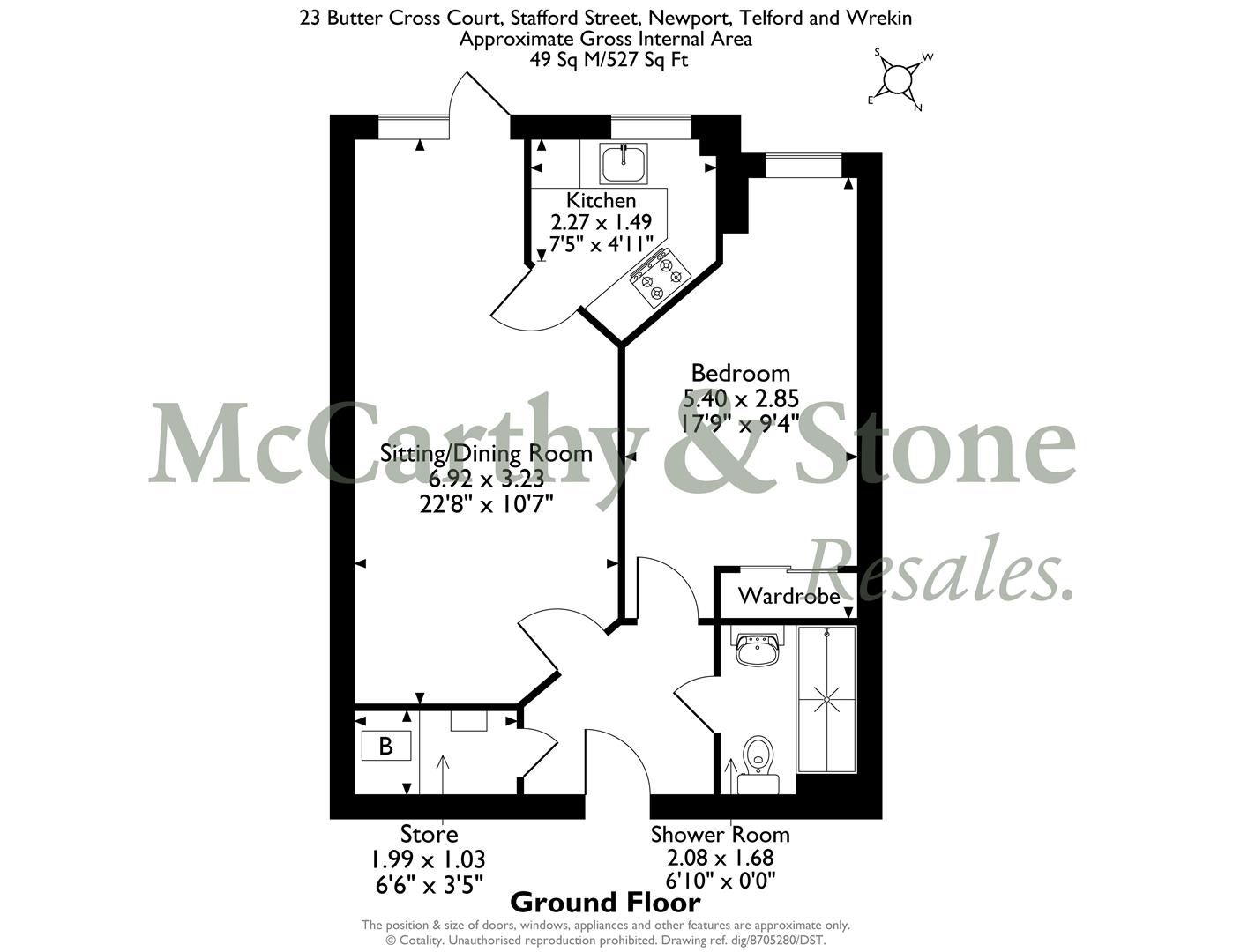23 Butter Cross Court, Stafford Street, Newport floorplan