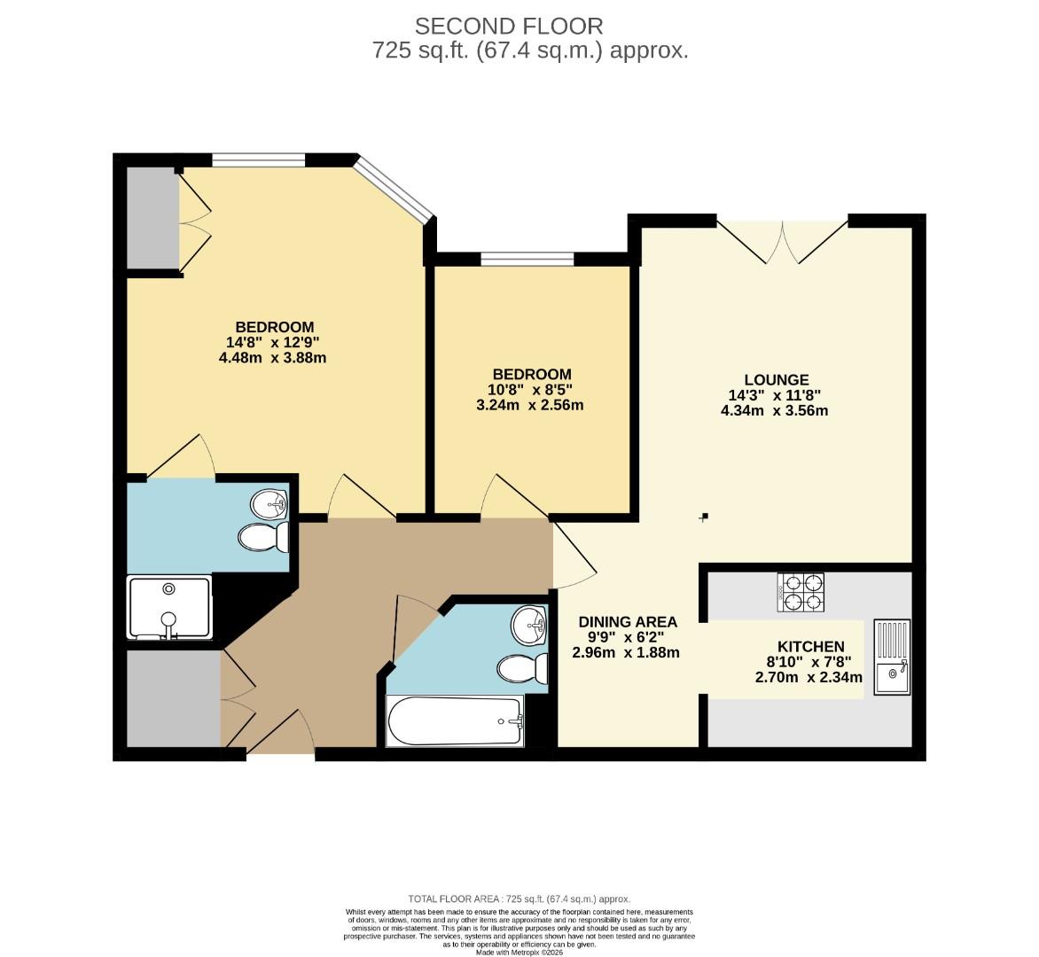 Flat 35, Magnon Court, Lake Street, Leighton Buzzard floorplan