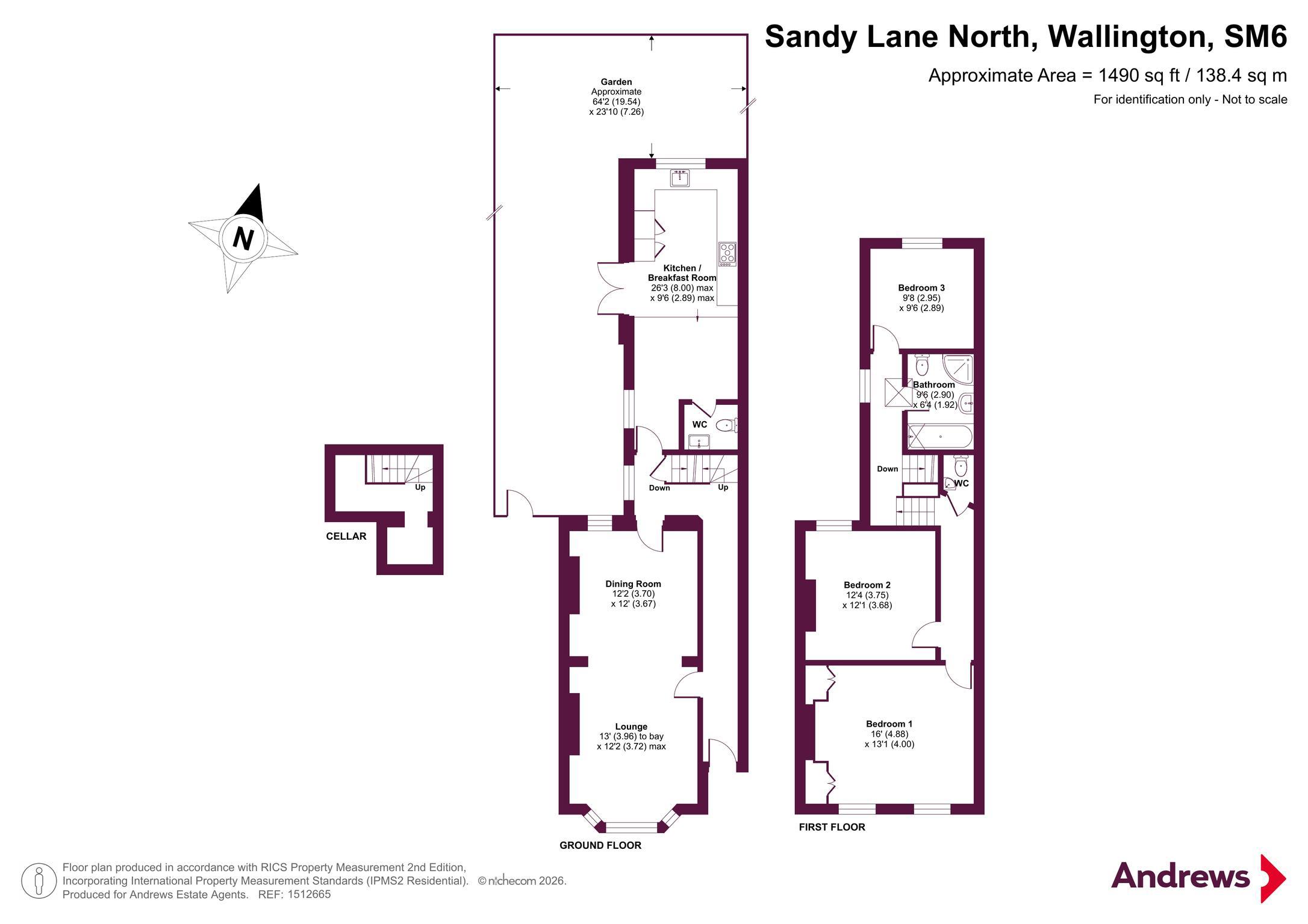3, Sandy Lane North, Wallington floorplan