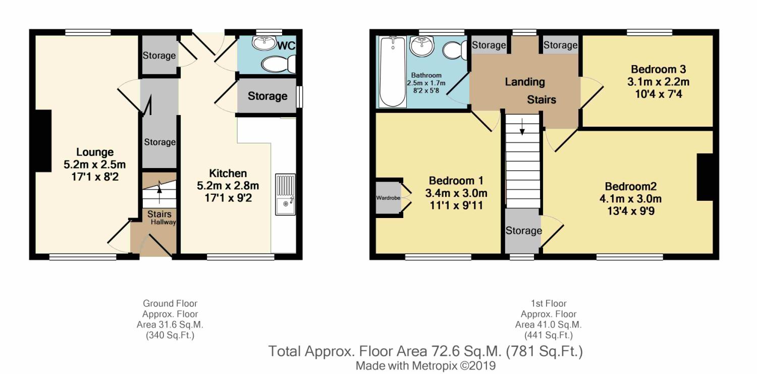 3 Bedrooms Terraced house for sale in Walton Crescent, Chesterfield, Derbyshire S40