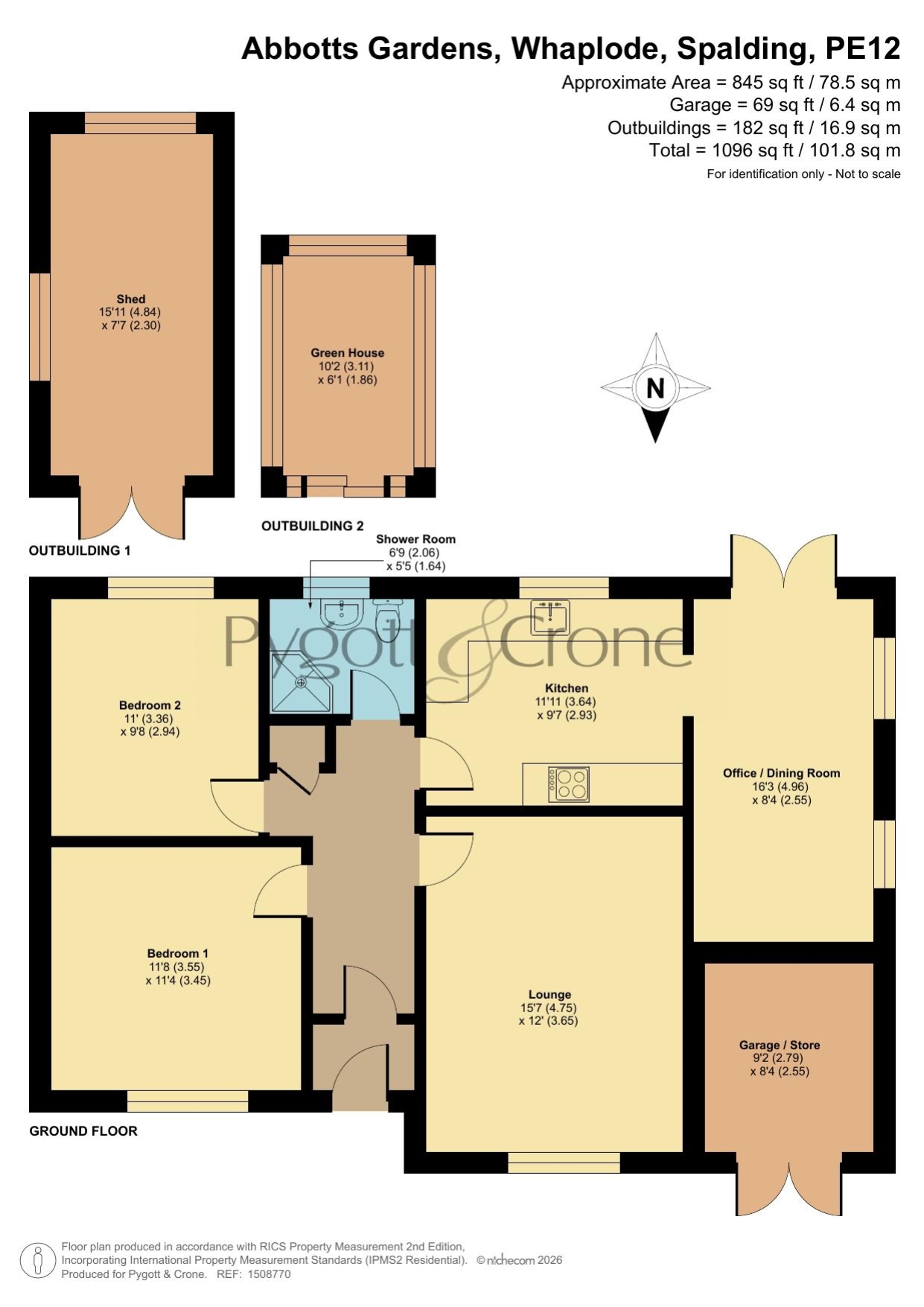 8, Abbotts Gardens, Spalding floorplan