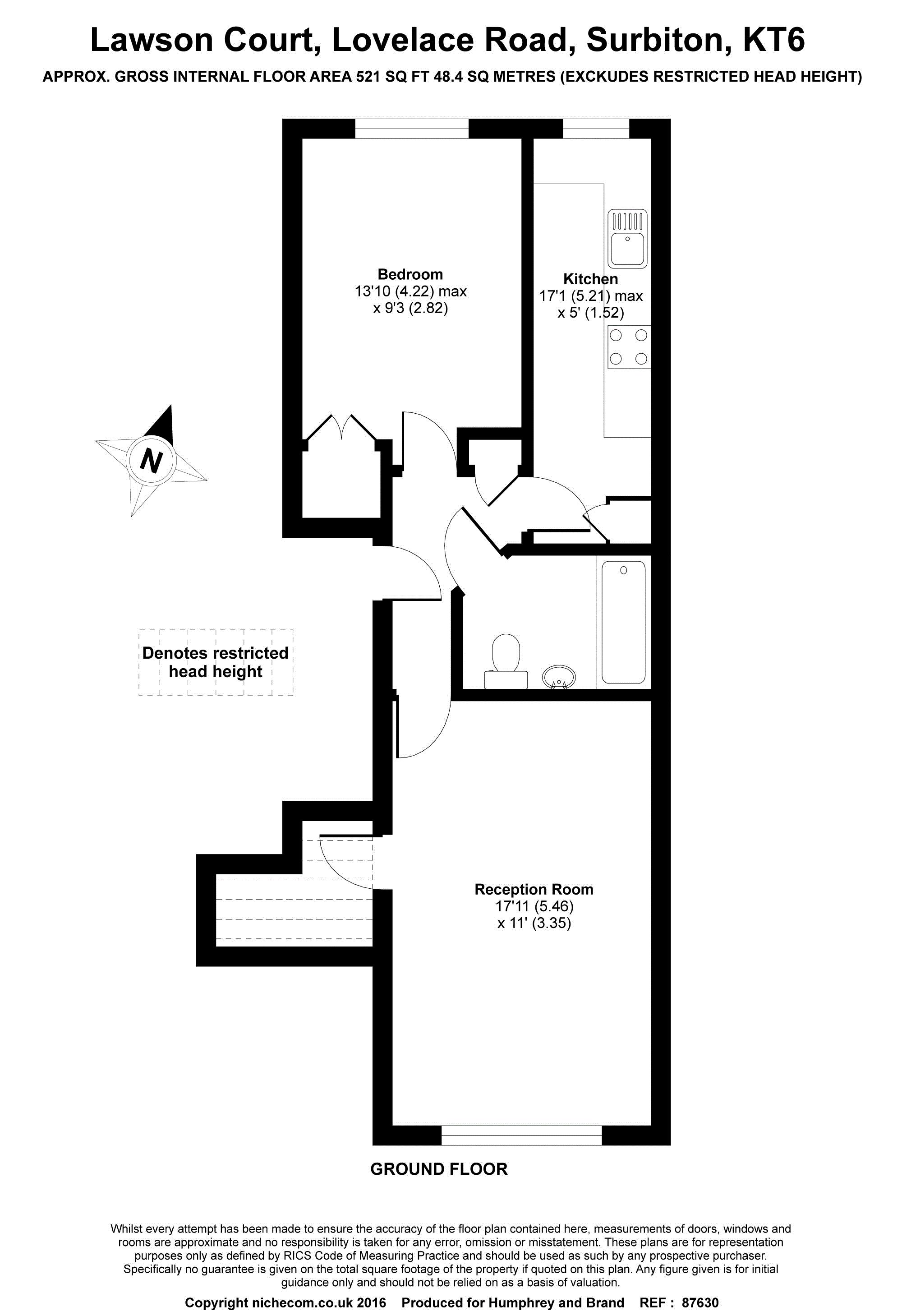 1 Bedrooms Flat to rent in Lovelace Road, Surbiton KT6