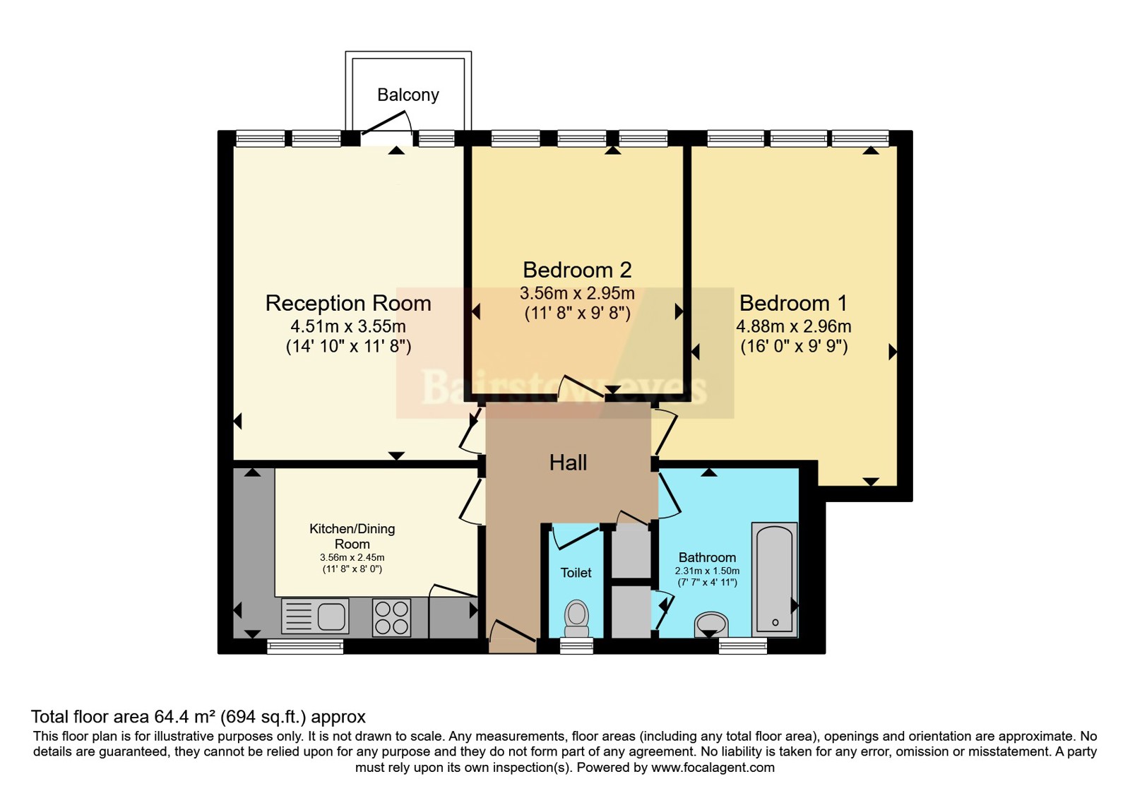 Flat 10, Windsor House,, Knottisford Street, London floorplan