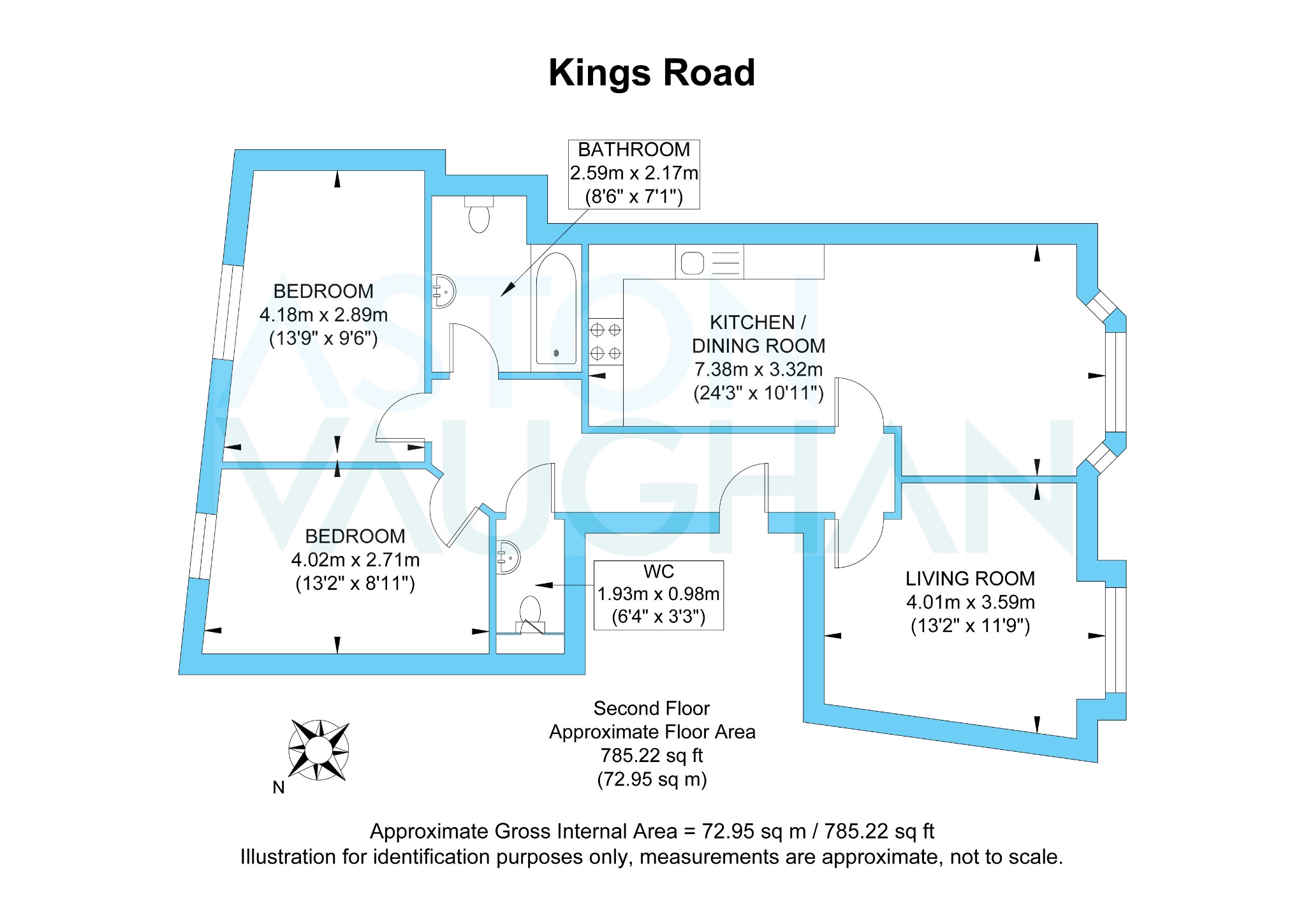 Flat 2, 8-9 Kings Road, East Sussex floorplan