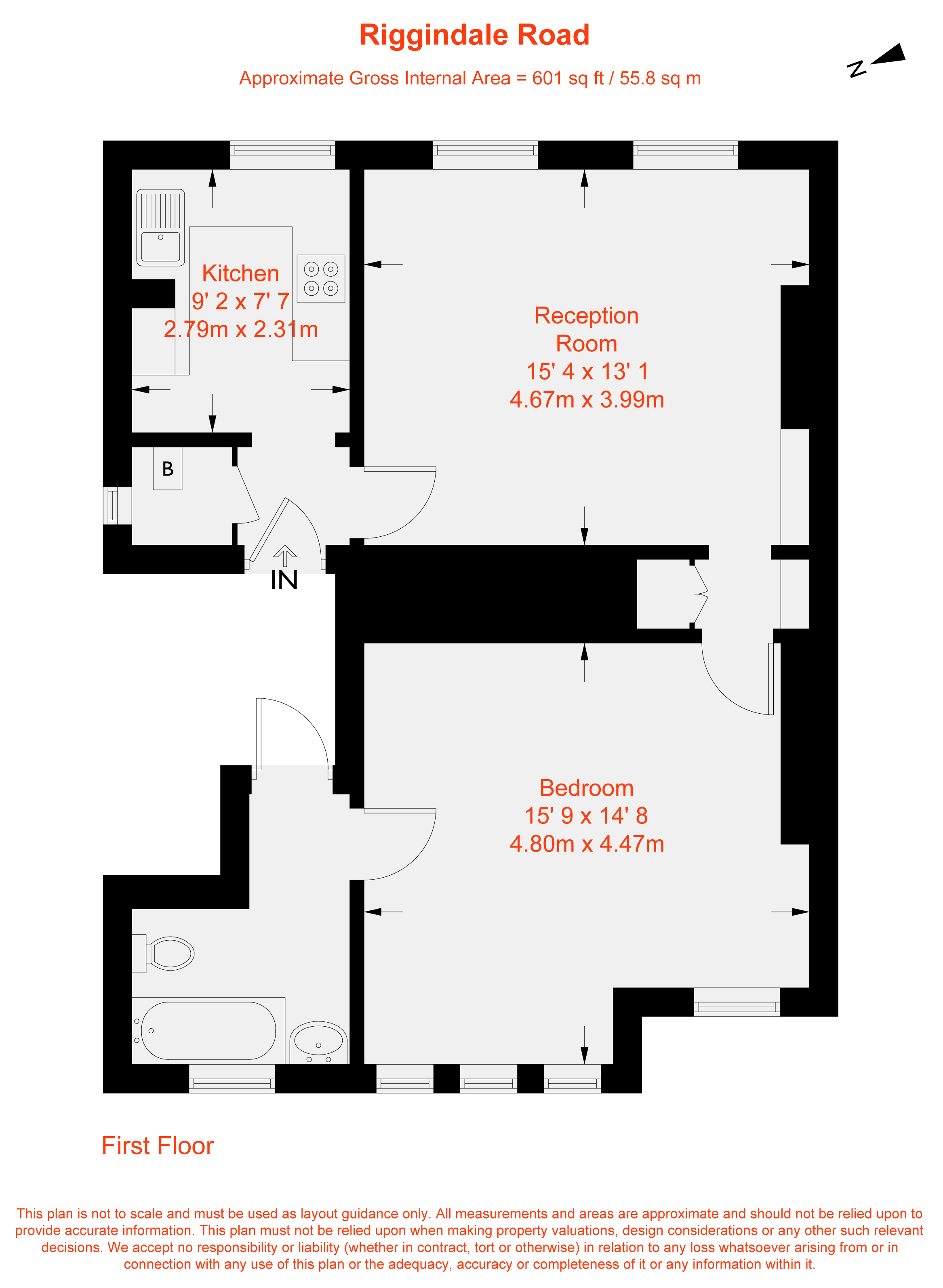 Flat 2, 1, Riggindale Road, London floorplan