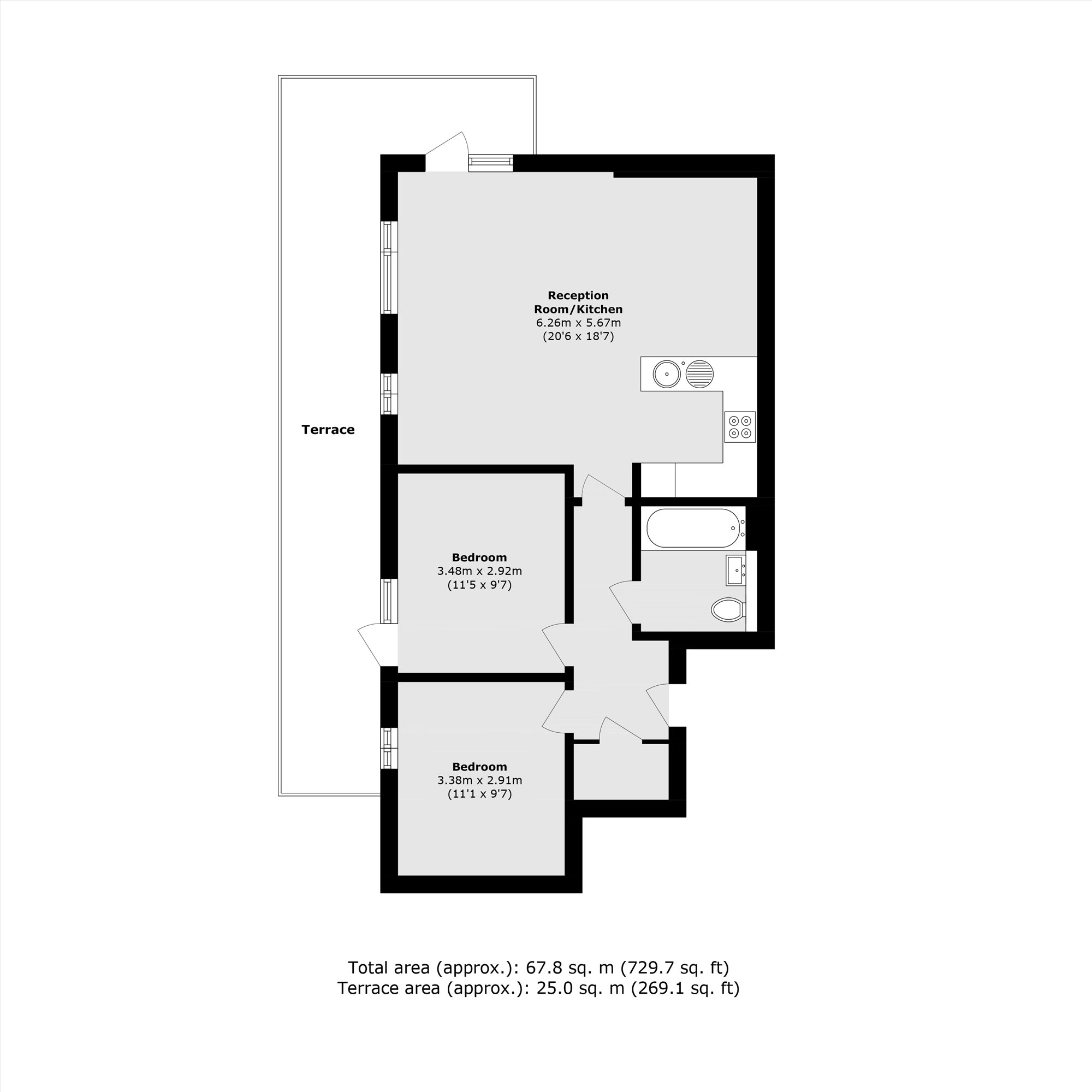 Flat 1, Edison Court, Schoolbank Road, London floorplan