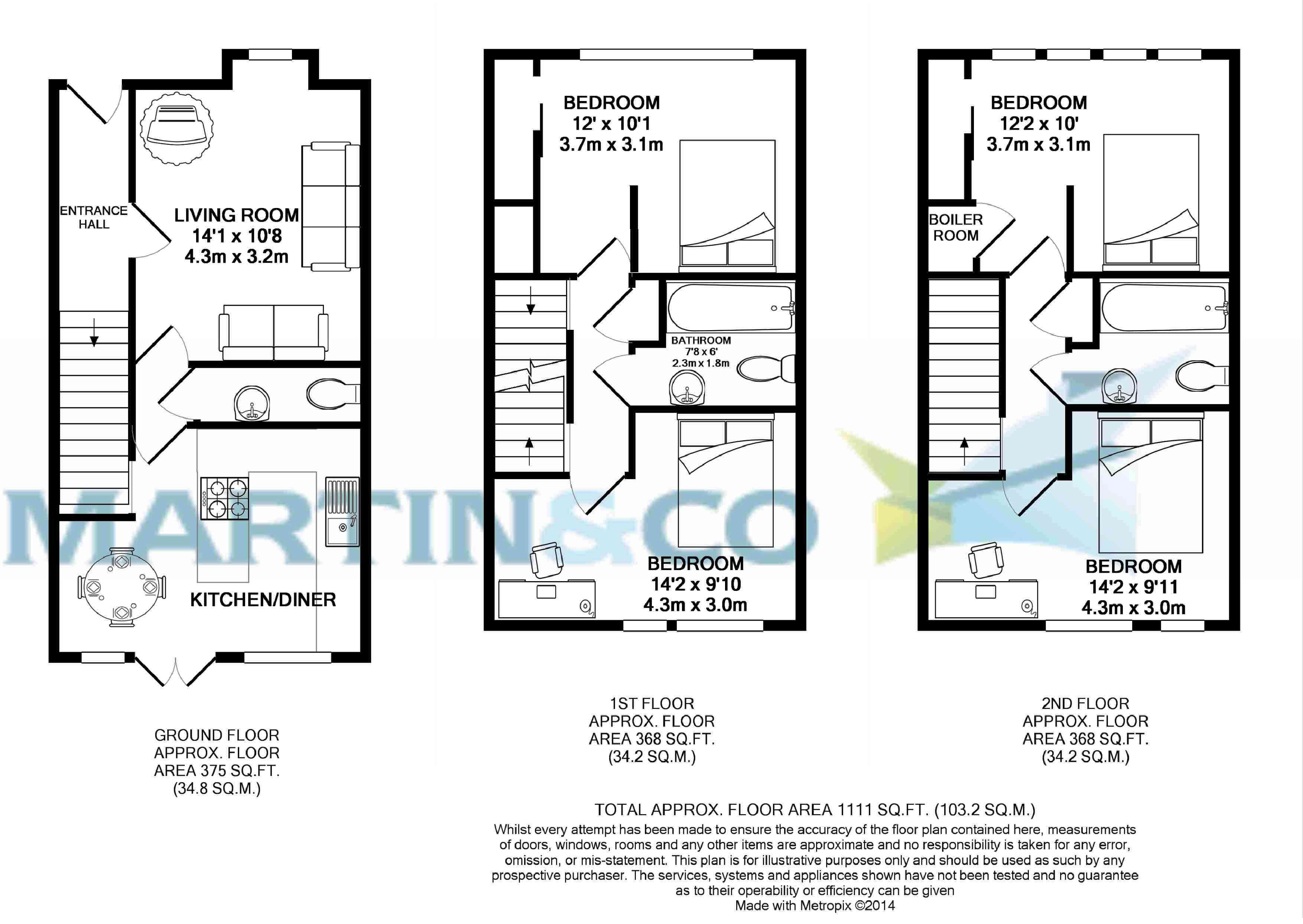 4 Bedrooms Town house to rent in Bowes Road, Staines TW18